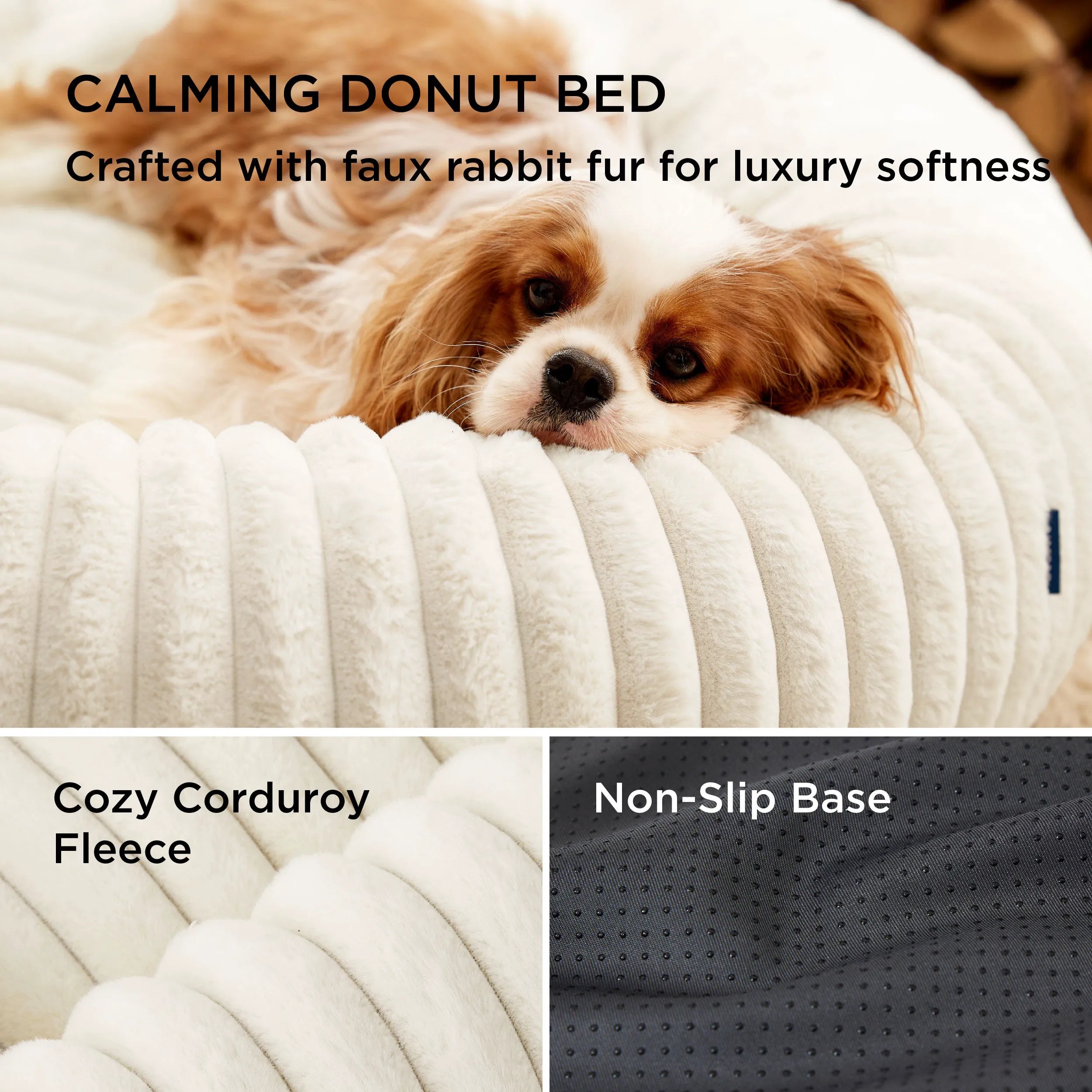 ComfyFleece™ Donut Dog Bed