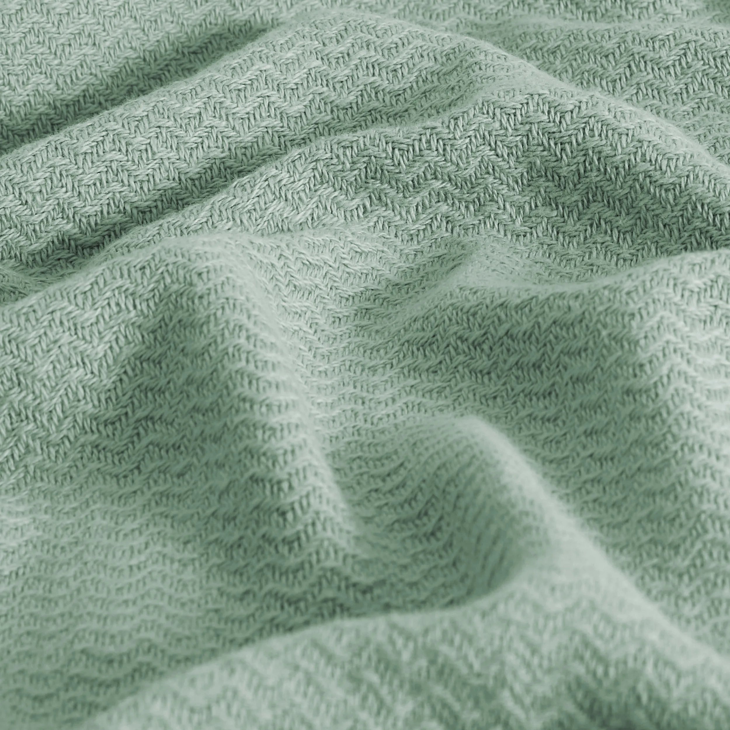 100% Cotton Herringbone Woven Blanket