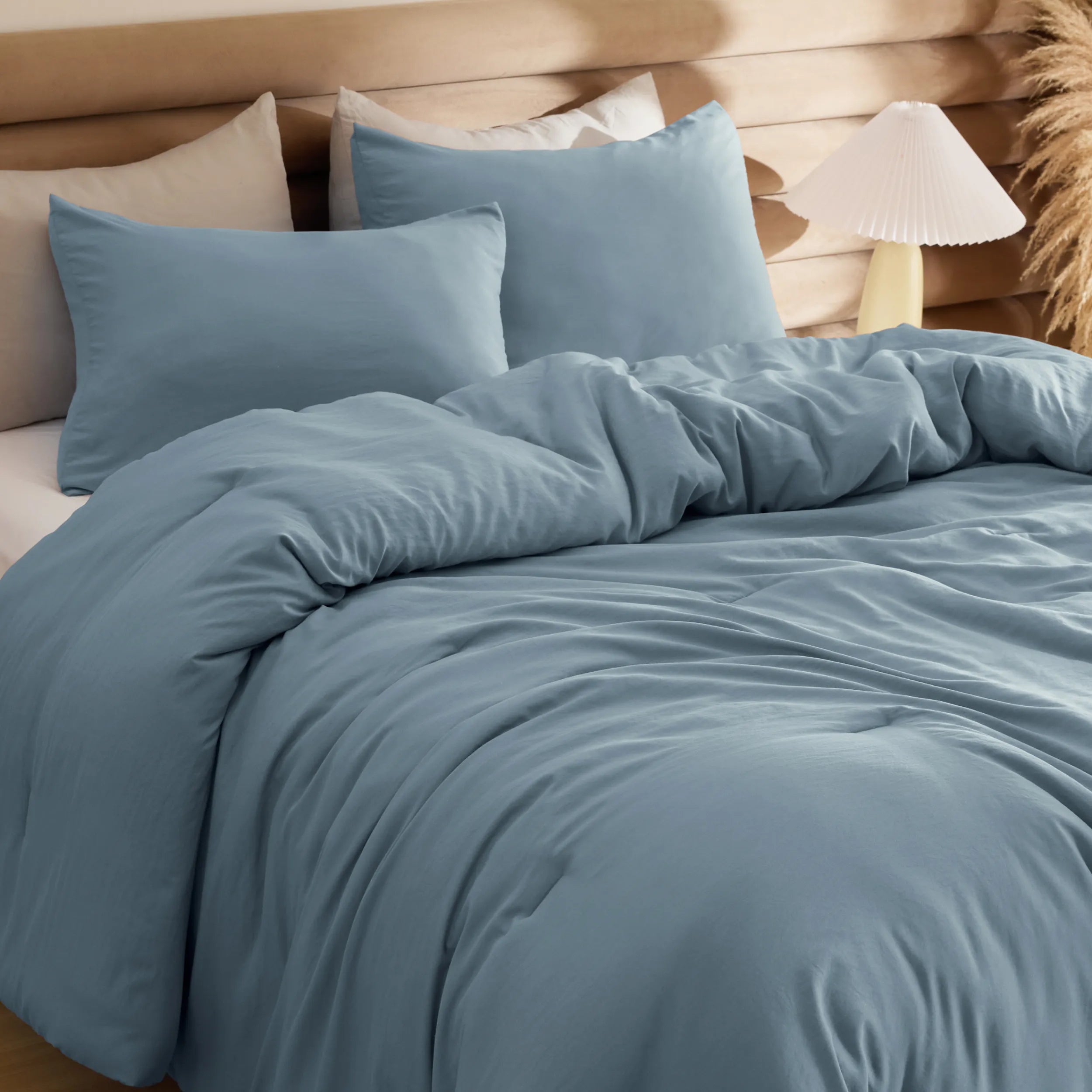 Pre-Washed Solid Comforter Set