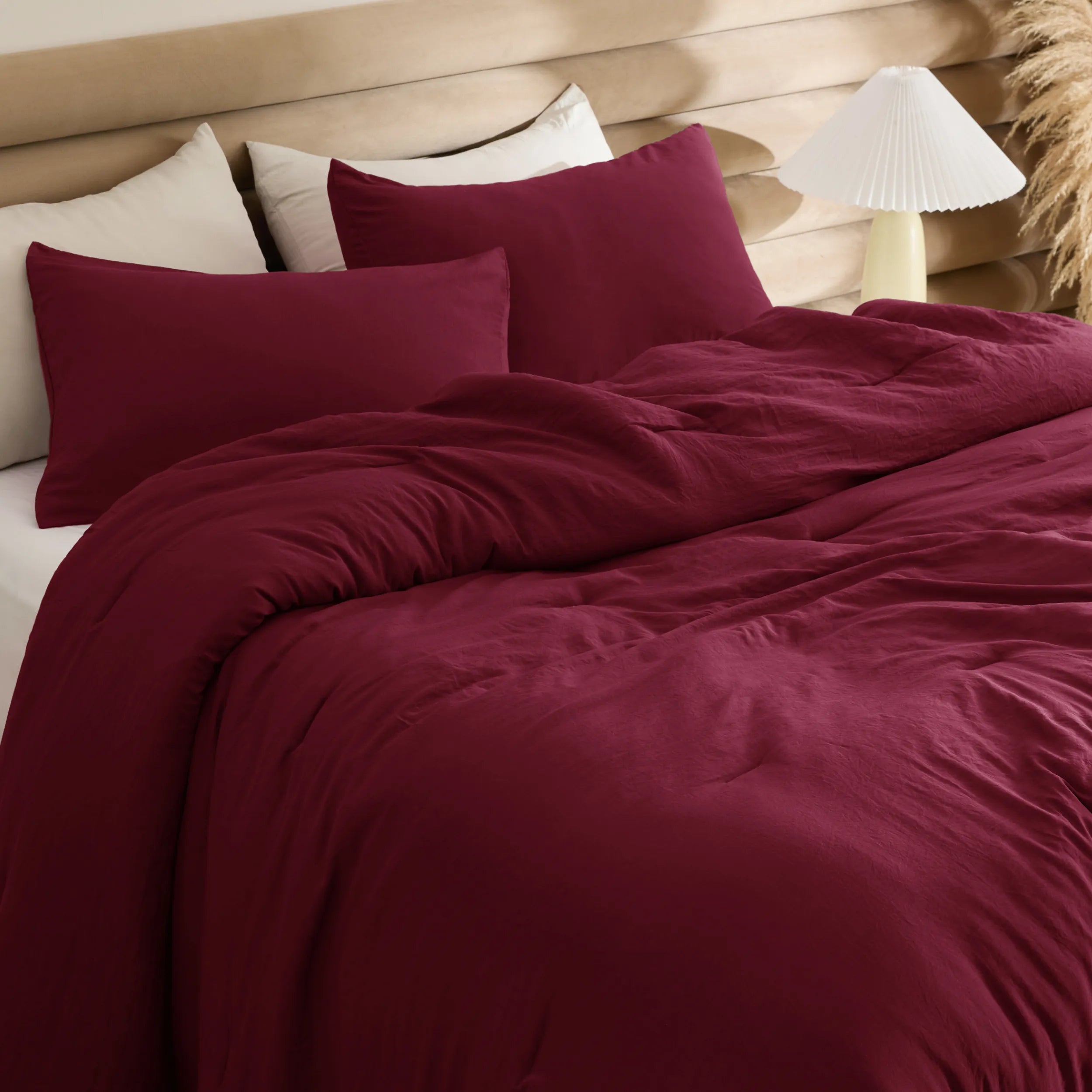 Pre-Washed Solid Comforter Set