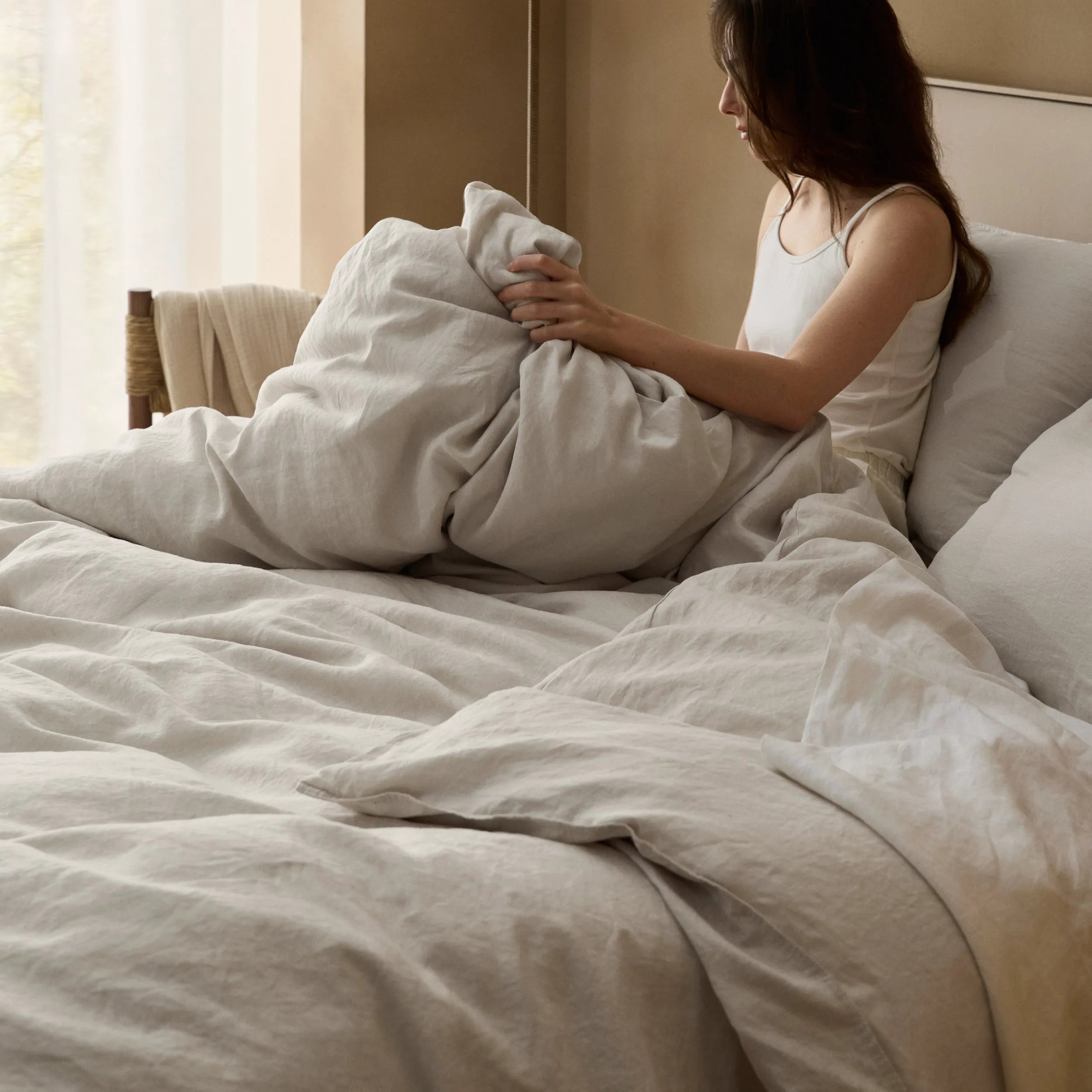PureWoven™ Washed Linen Duvet Cover Set