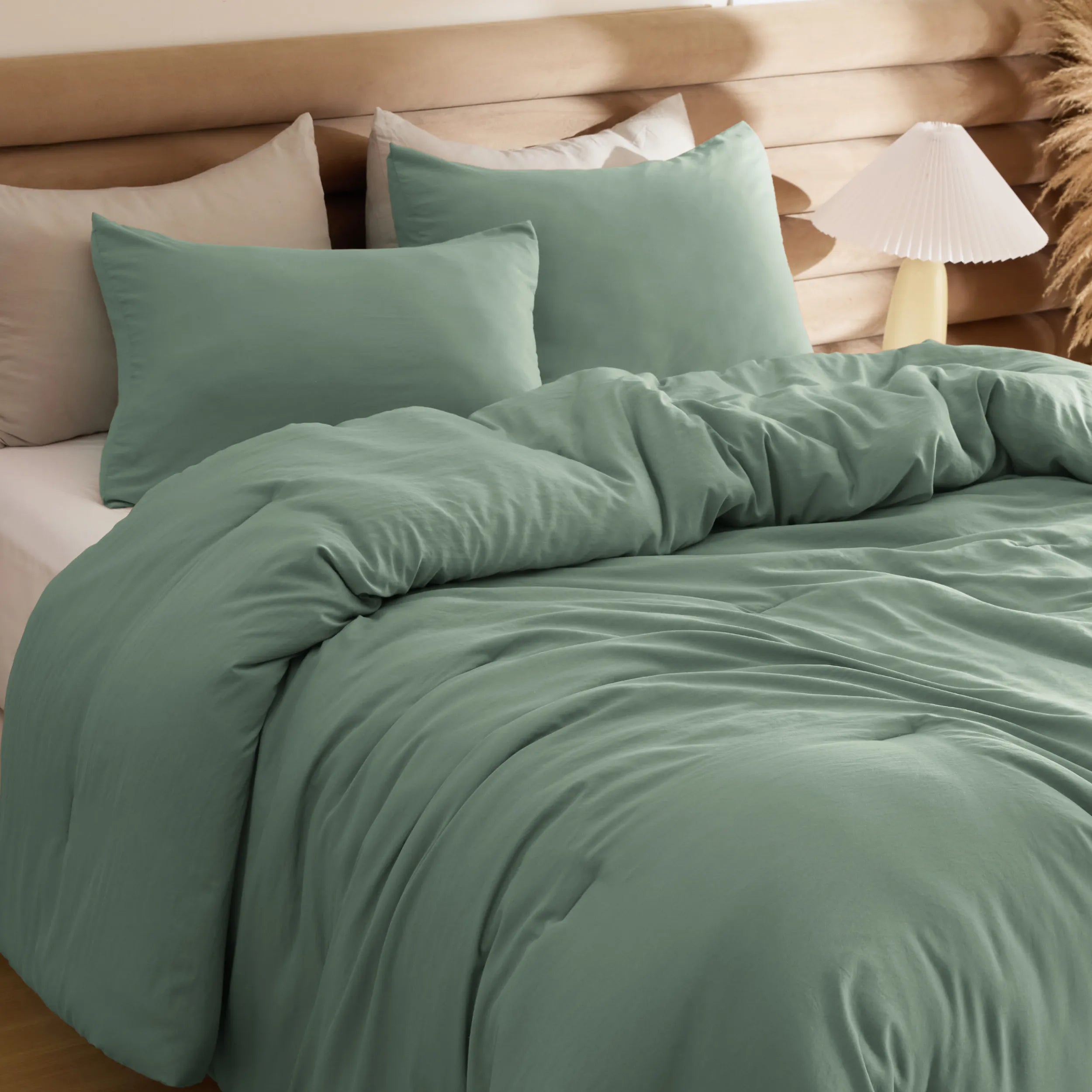 Pre-Washed Solid Comforter Set