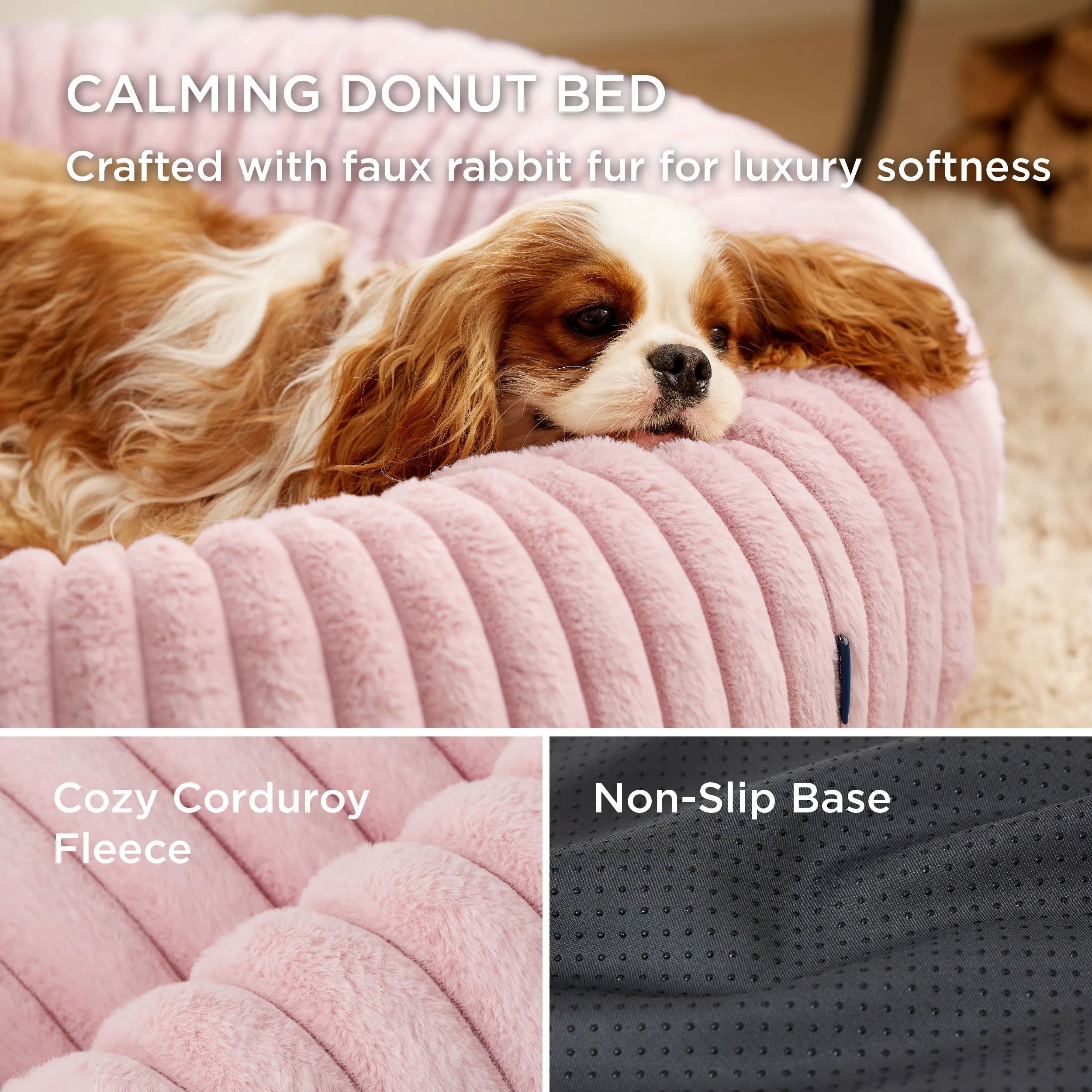 ComfyFleece™ Donut Dog Bed
