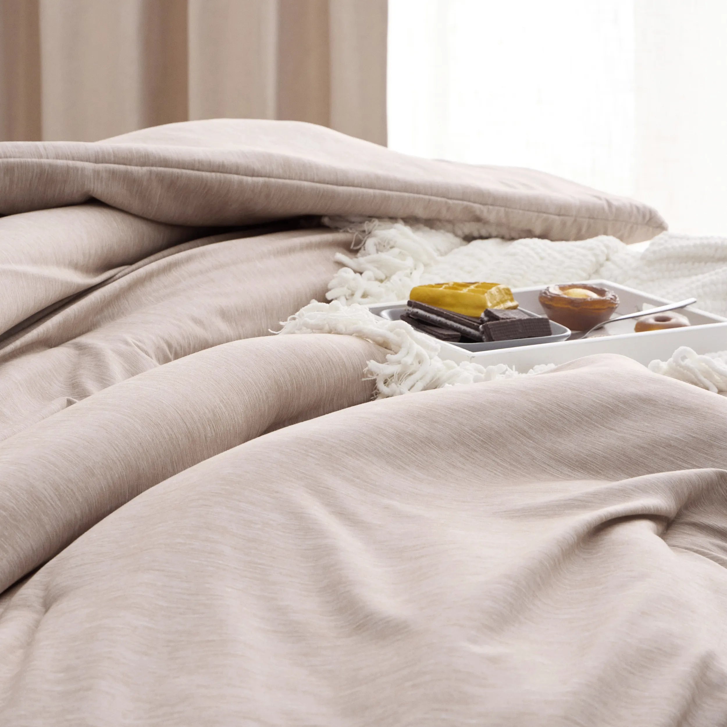 Cationic Dye Comforter Set - 100gsm