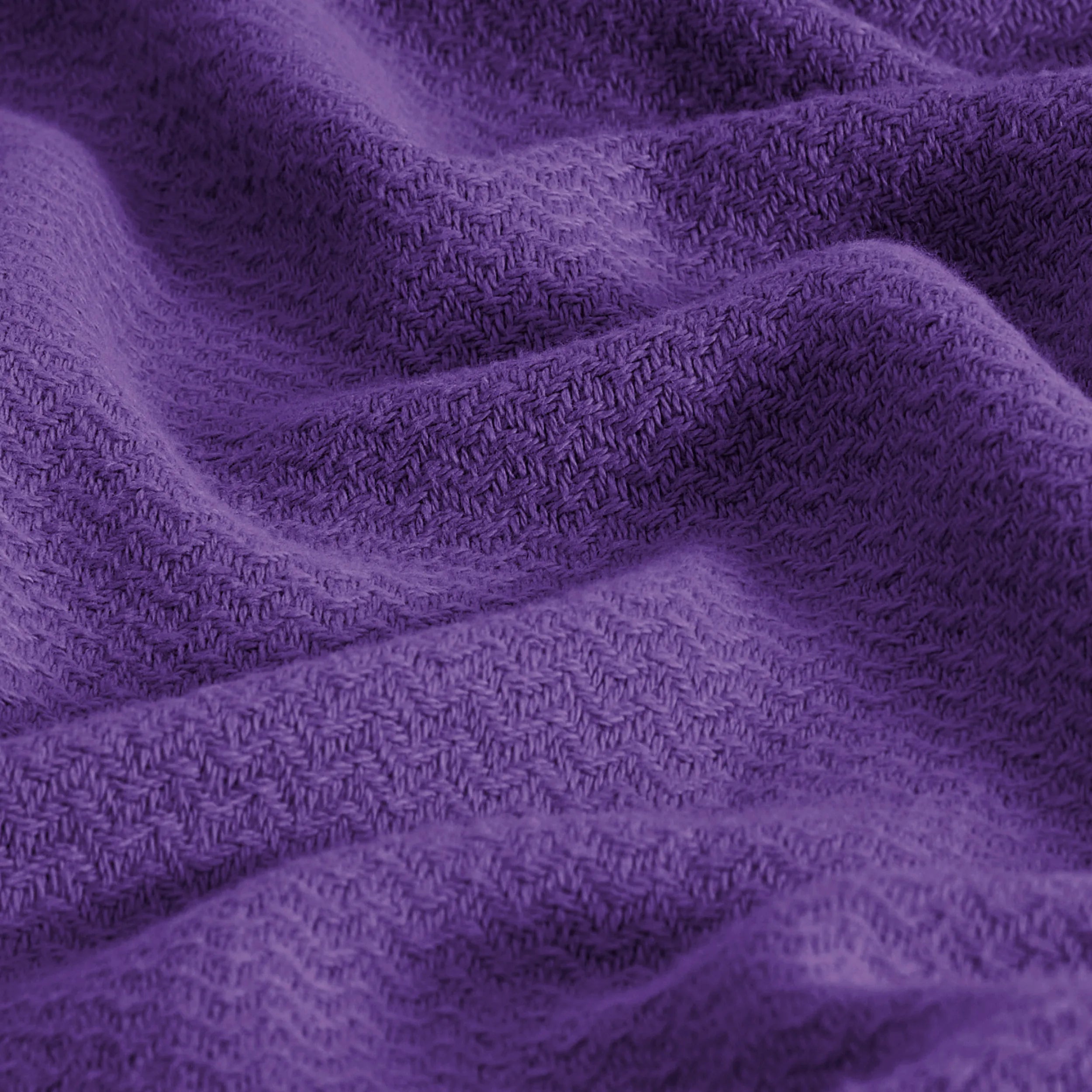 100% Cotton Herringbone Woven Blanket