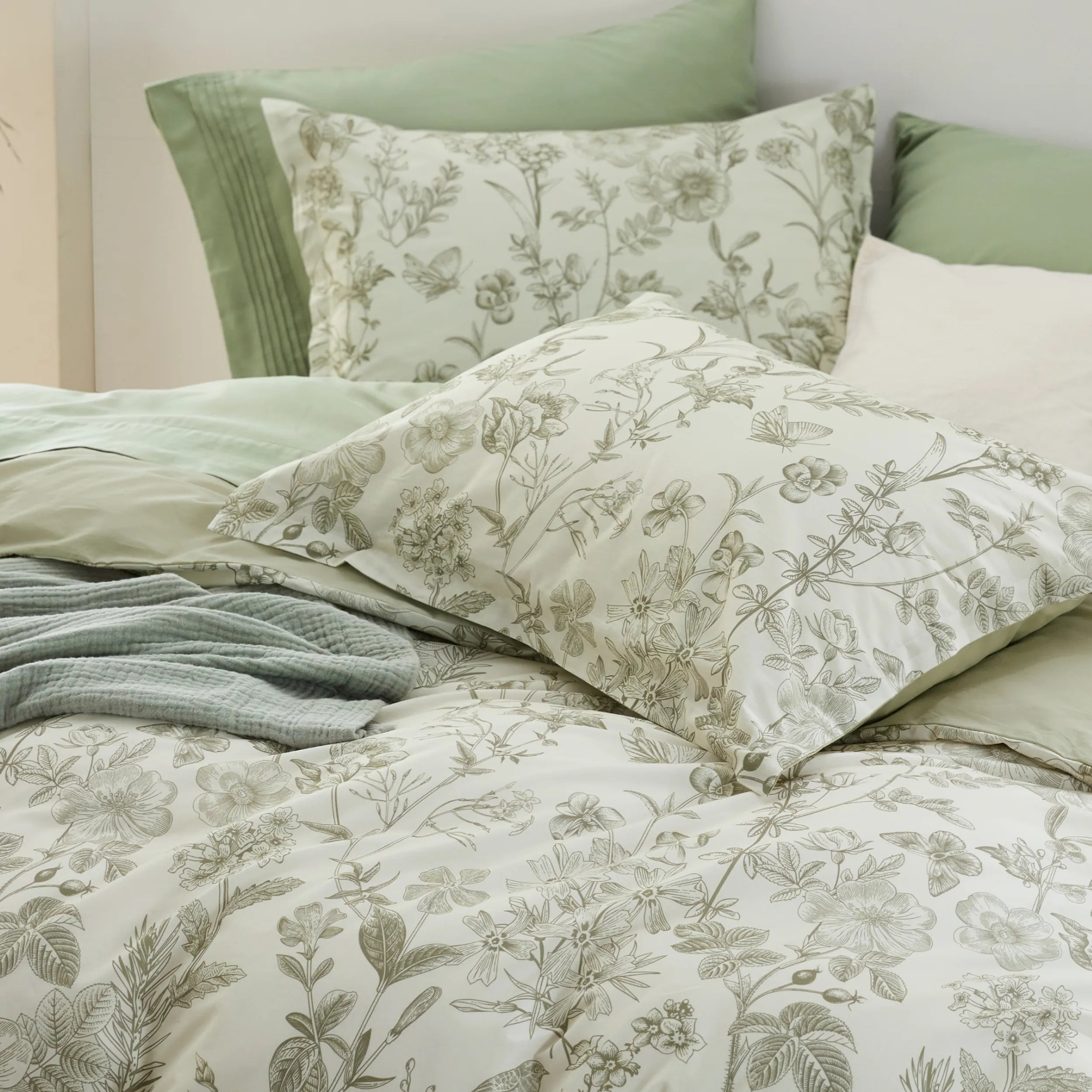 PureWoven™ 100% Cotton Patterned Duvet Cover Set