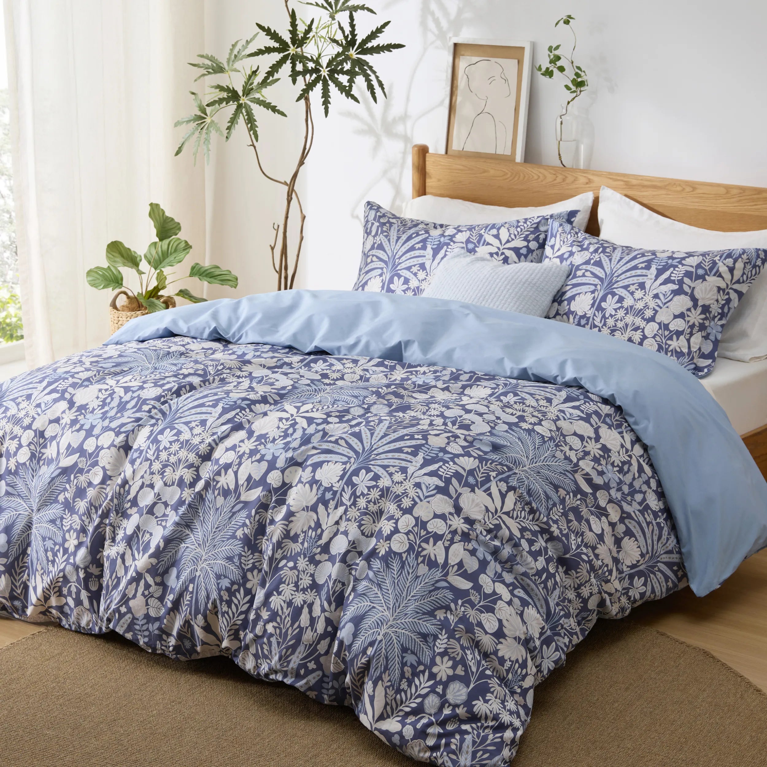 PureWoven™ 100% Cotton Patterned Duvet Cover Set