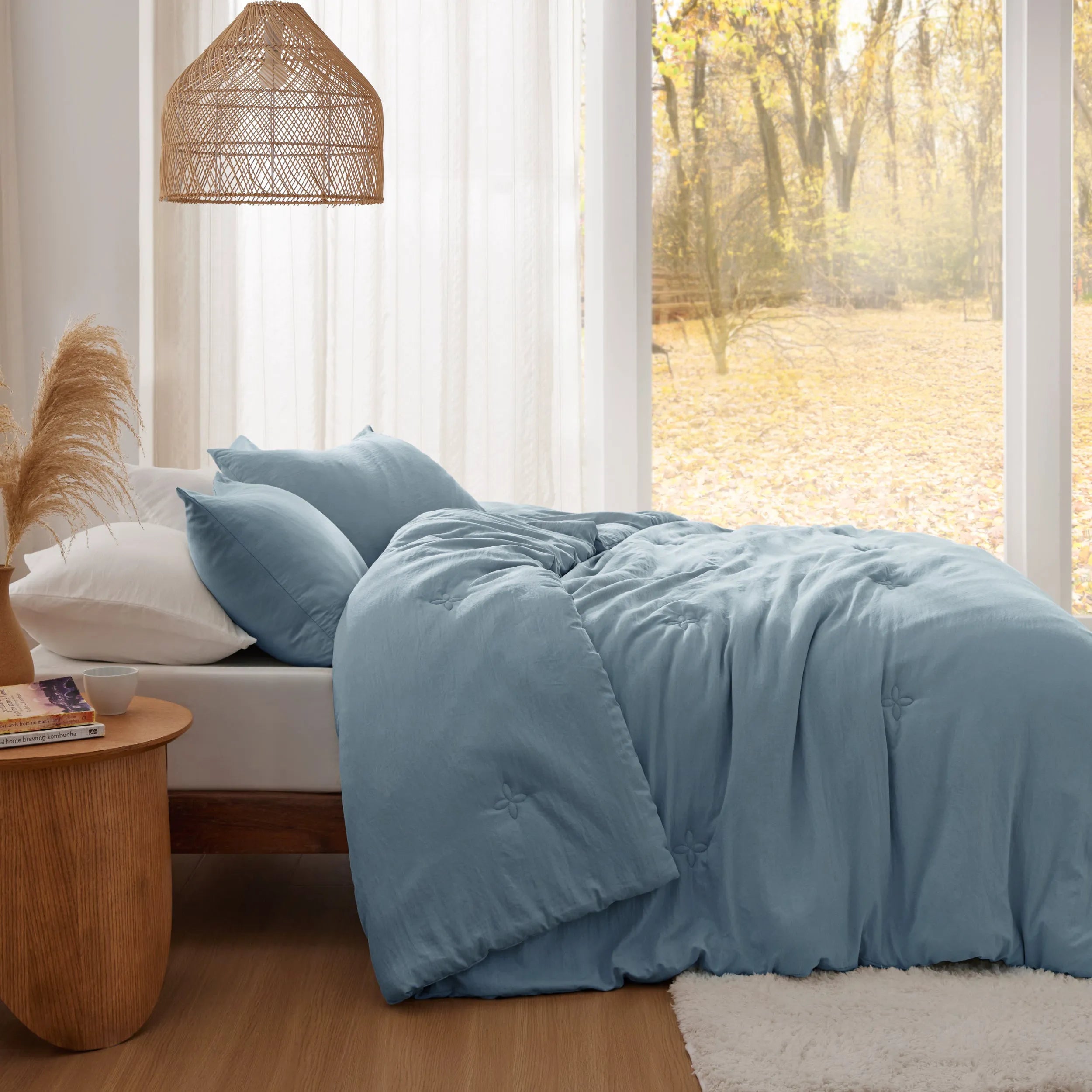 Textured Quilted Comforter Set