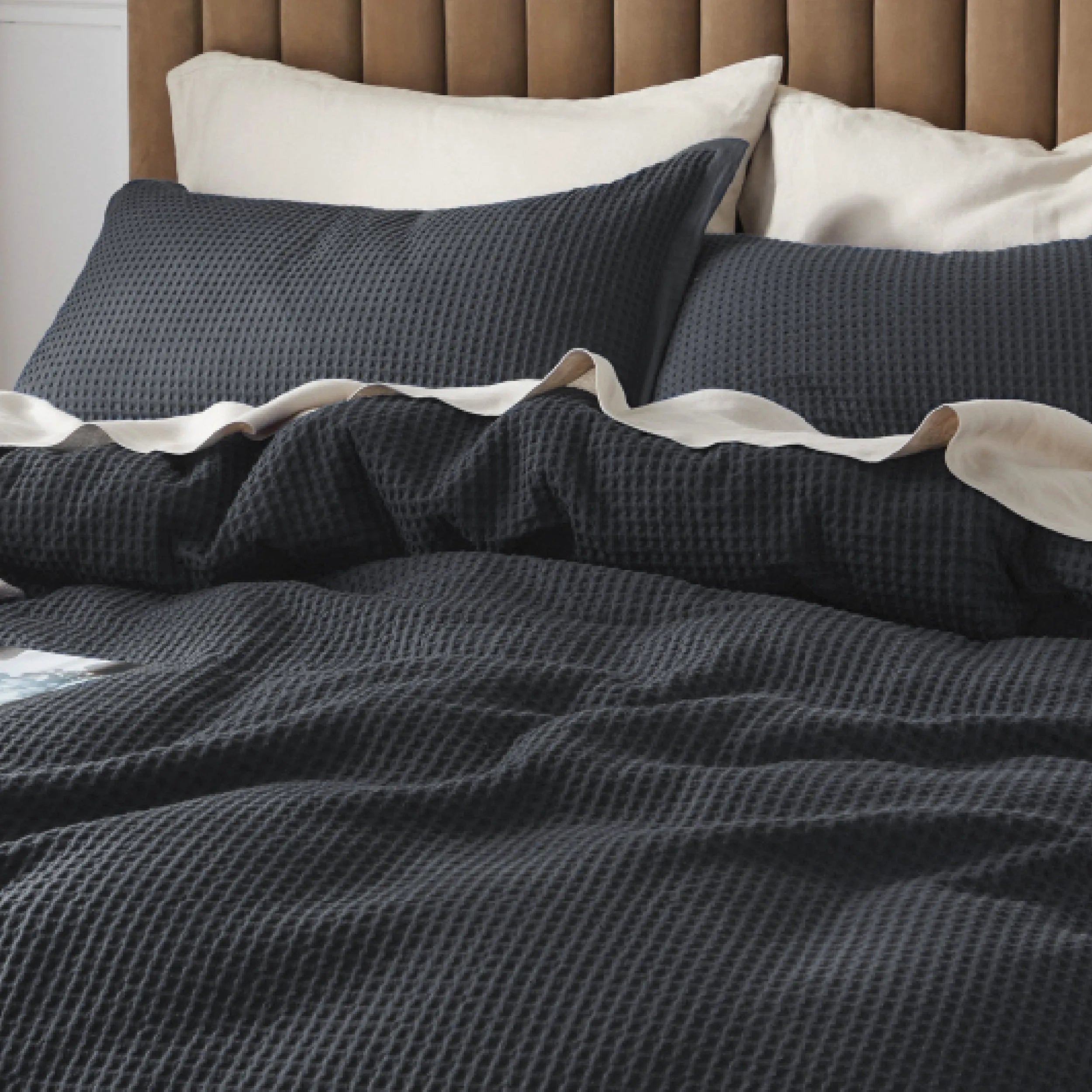PureWoven™ Cotton Waffle Duvet Cover Set