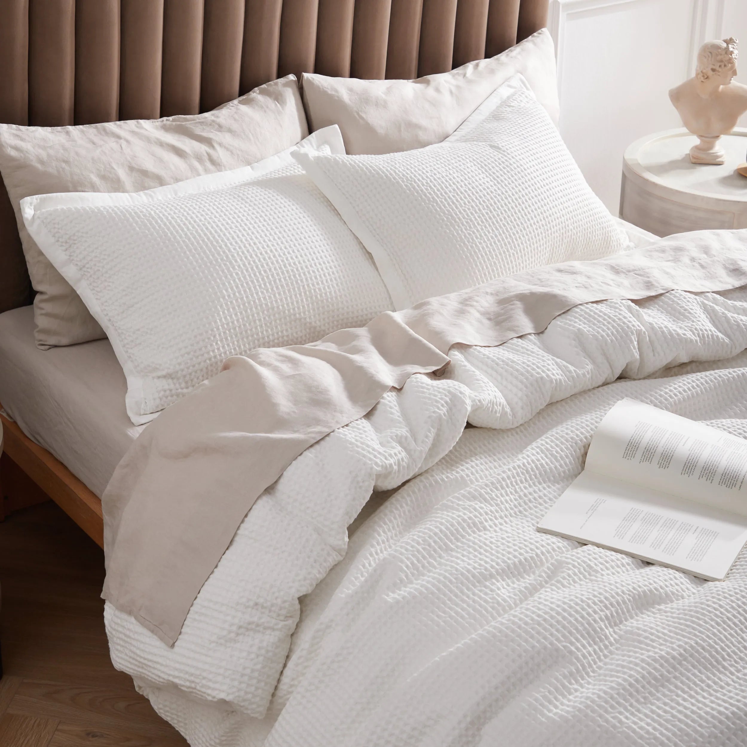PureWoven™ Cotton Waffle Duvet Cover Set
