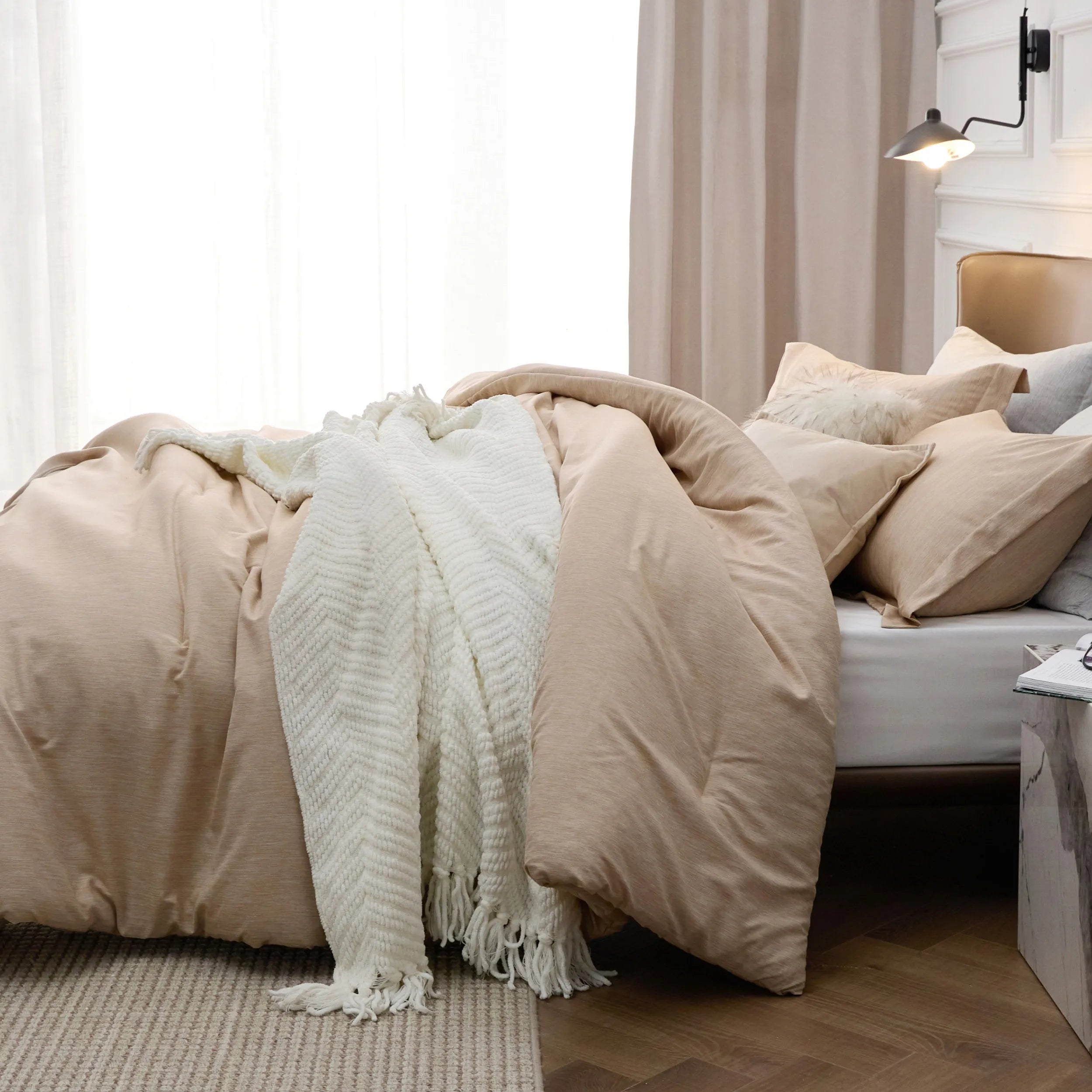 Cationic Dye Comforter Set - 100gsm