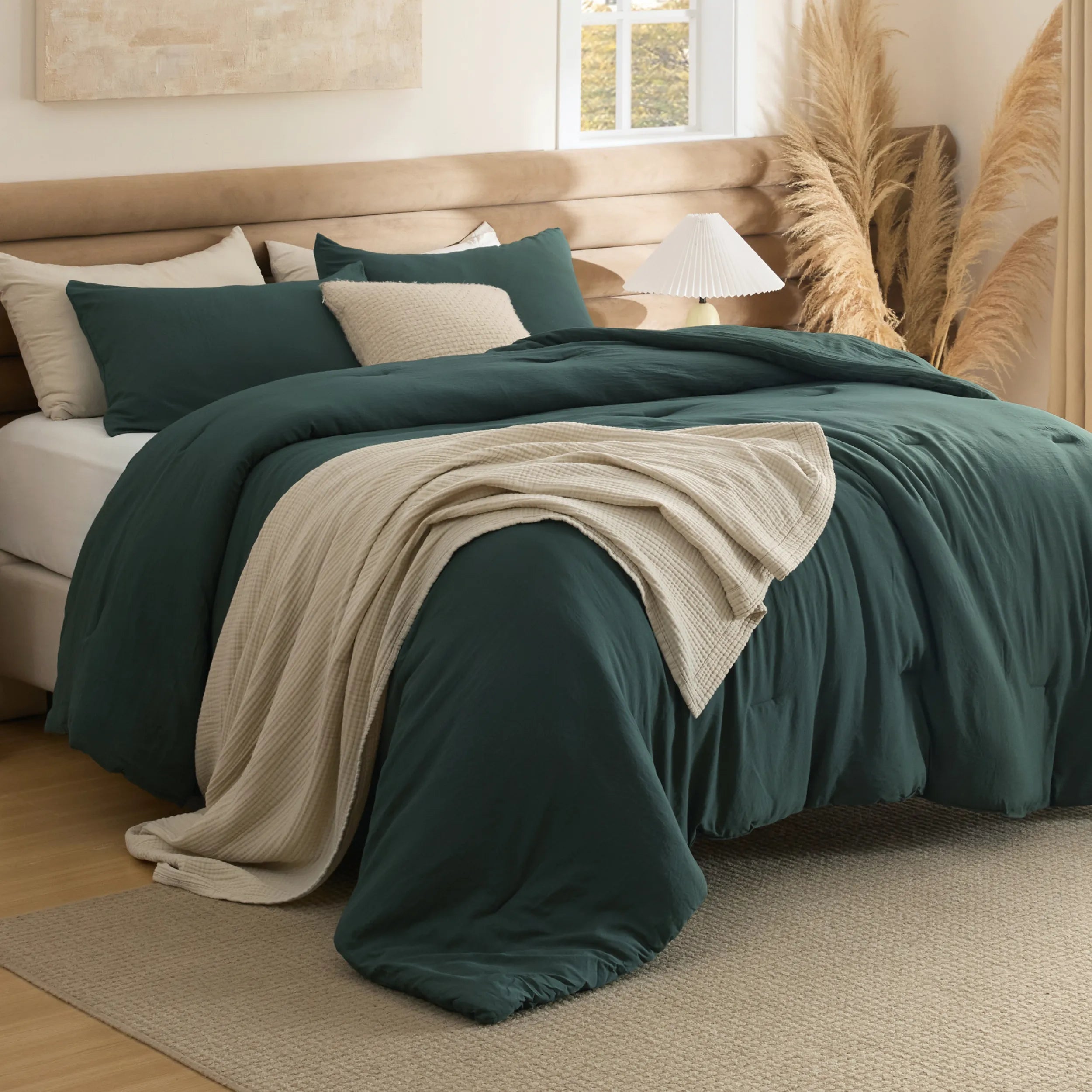 Pre-Washed Solid Comforter Set