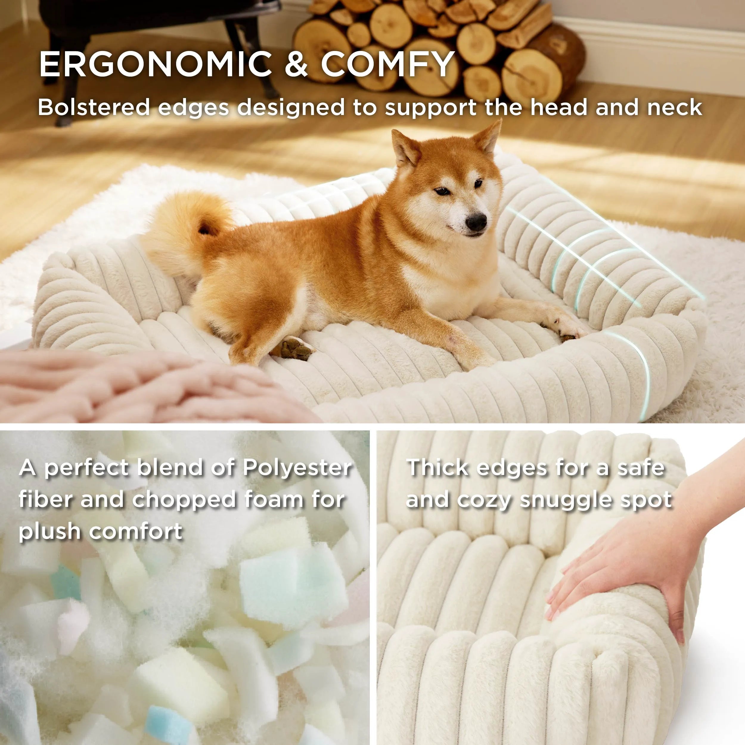ComfyFleece™ Rectangular Dog Bed