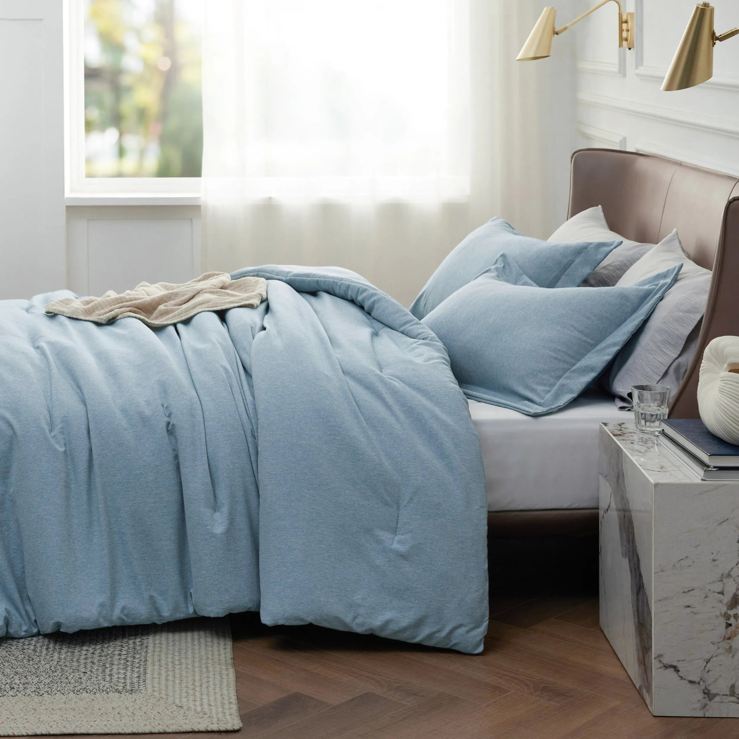 Cationic Dye Comforter Set - 100gsm
