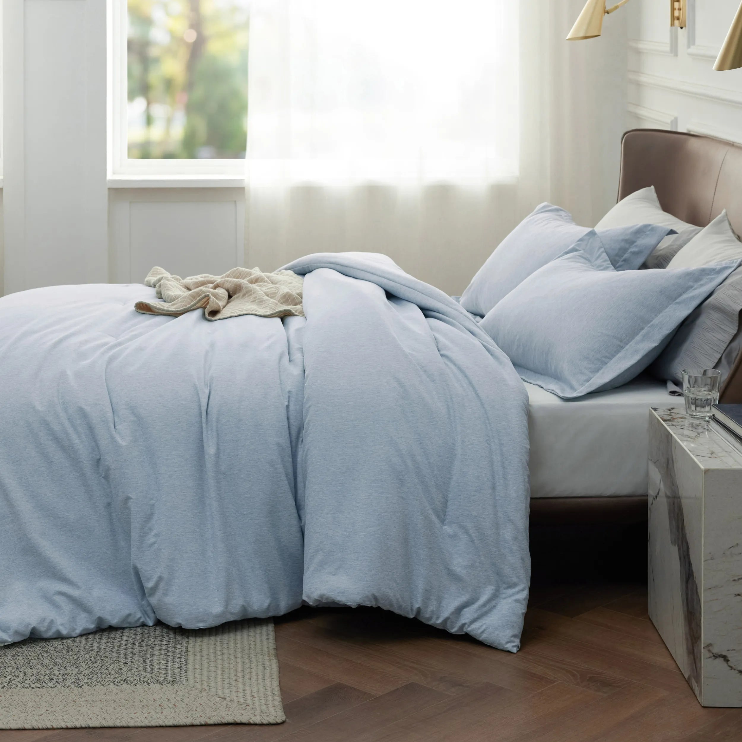 Cationic Dye Comforter Set - 100gsm