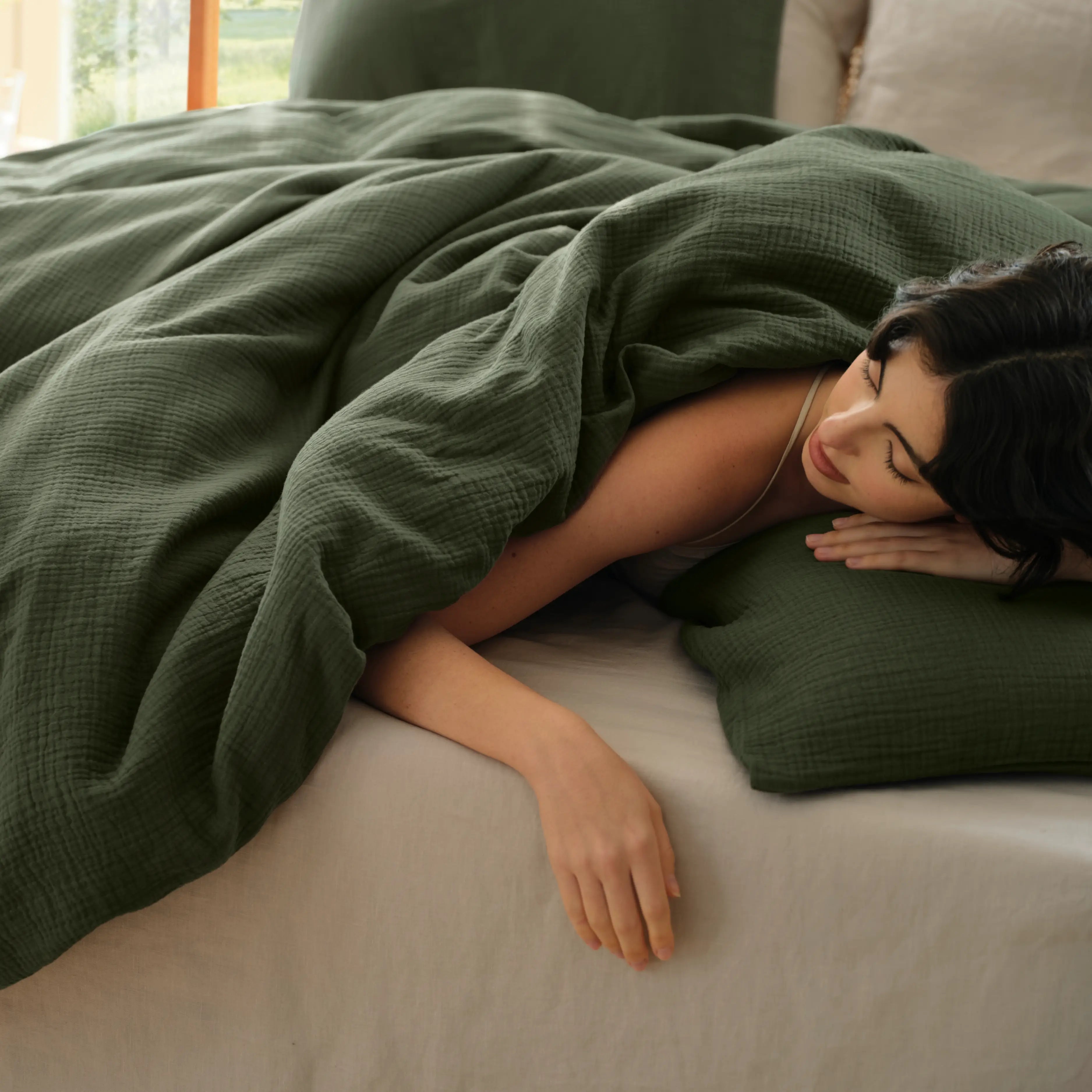 PureWoven™ Triple-Layer Cotton Gauze Duvet Cover Set