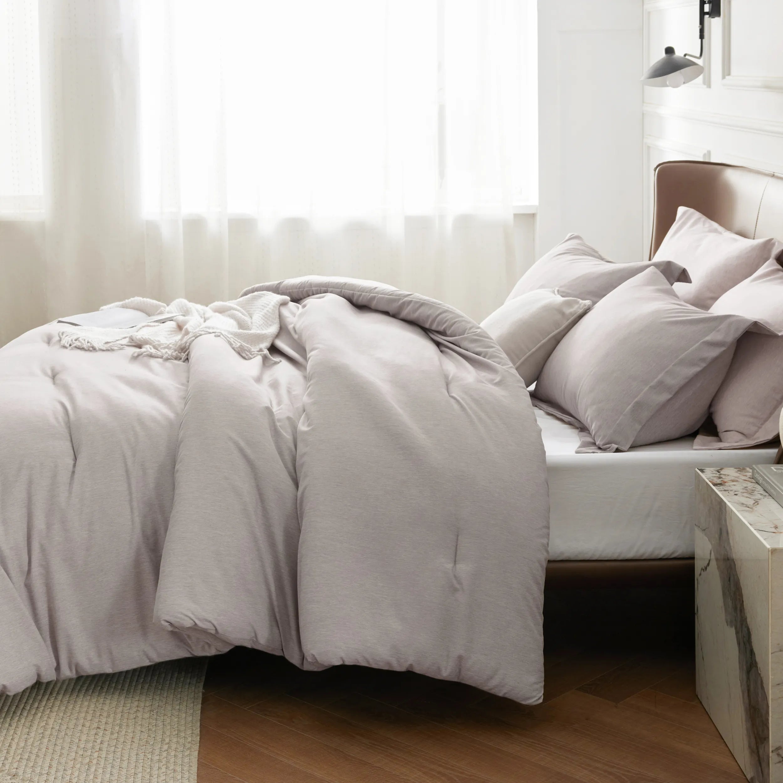 Cationic Dye Comforter Set - 100gsm