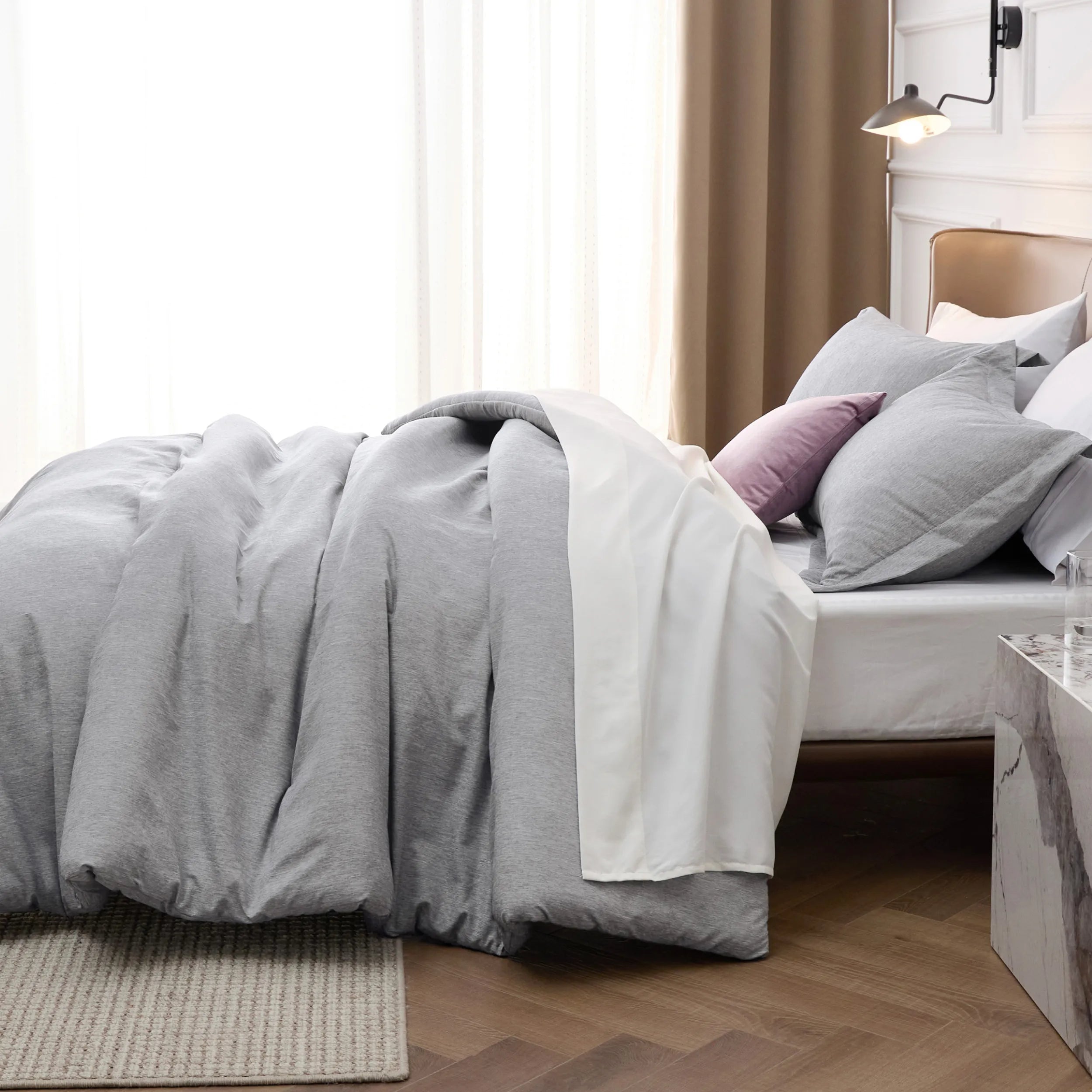 Cationic Dye Comforter Set - 100gsm