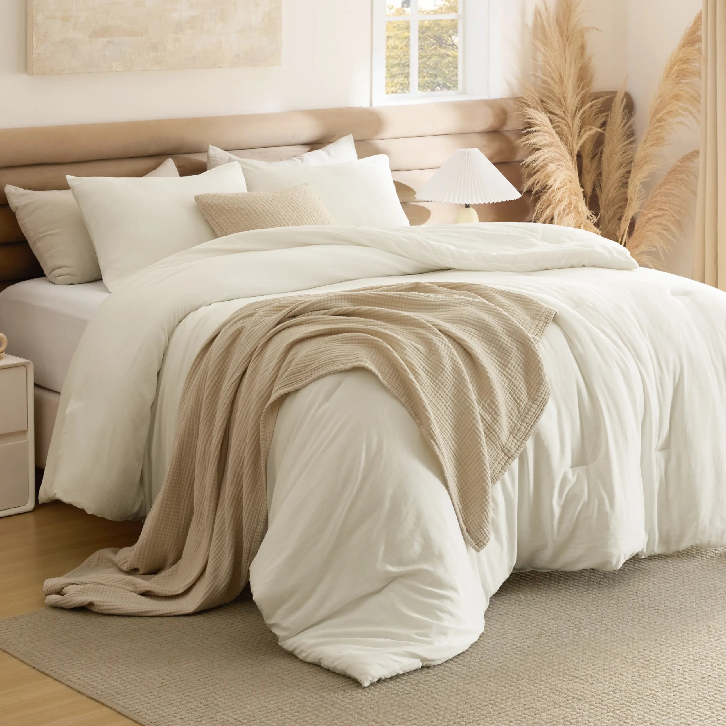 Pre-Washed Solid Comforter Set