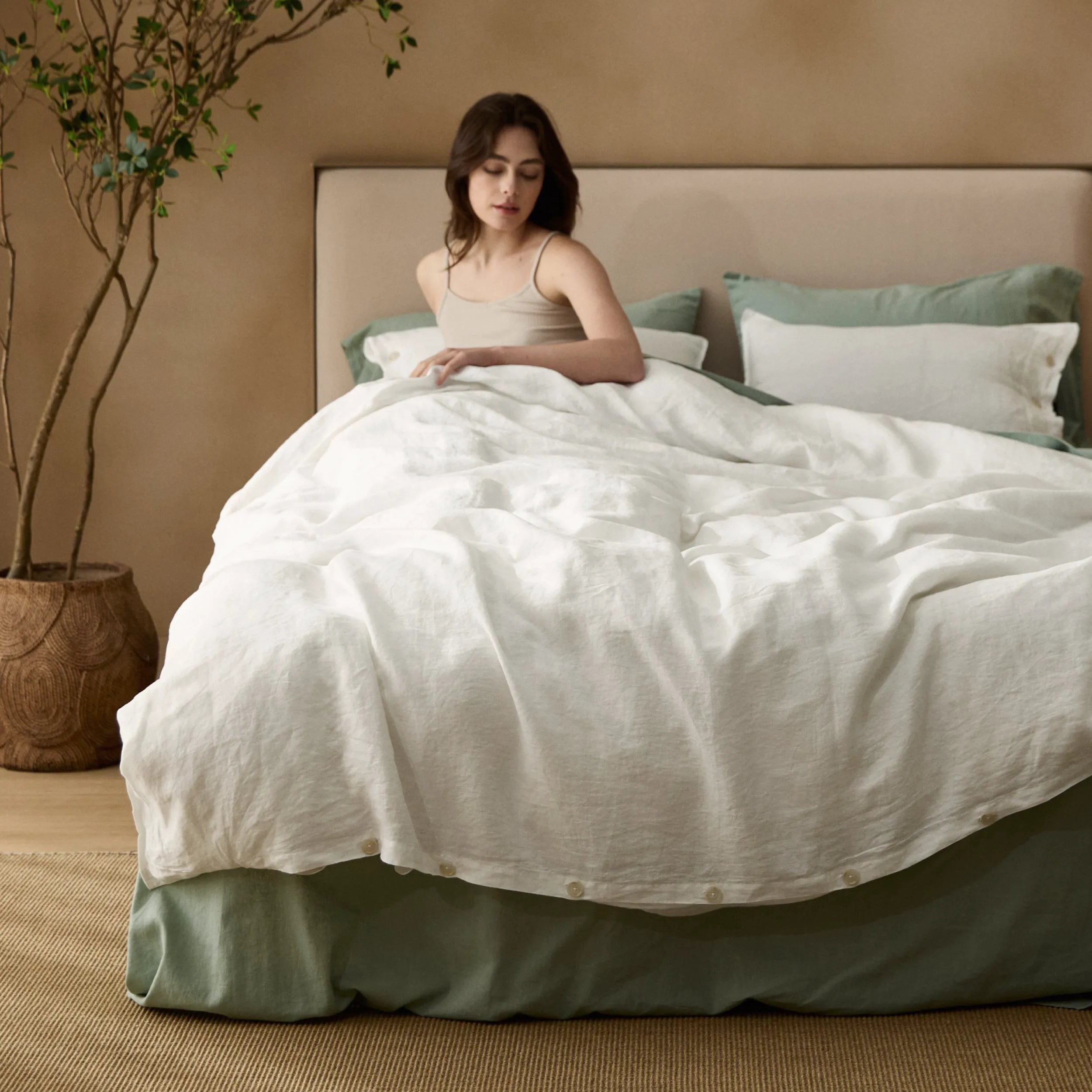 PureWoven™ Washed Linen Duvet Cover Set
