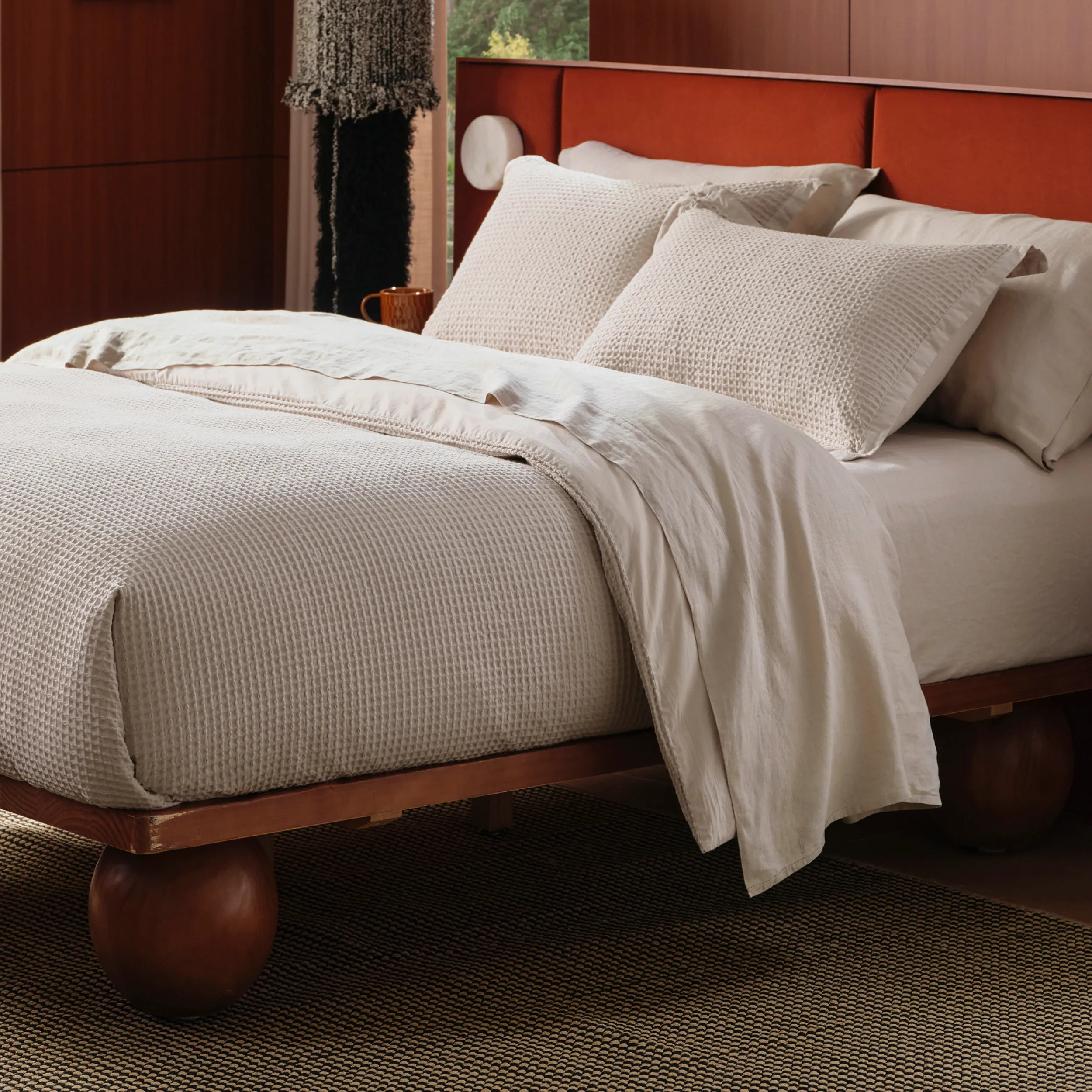 PureWoven™ Cotton Waffle Weave Duvet Cover Set