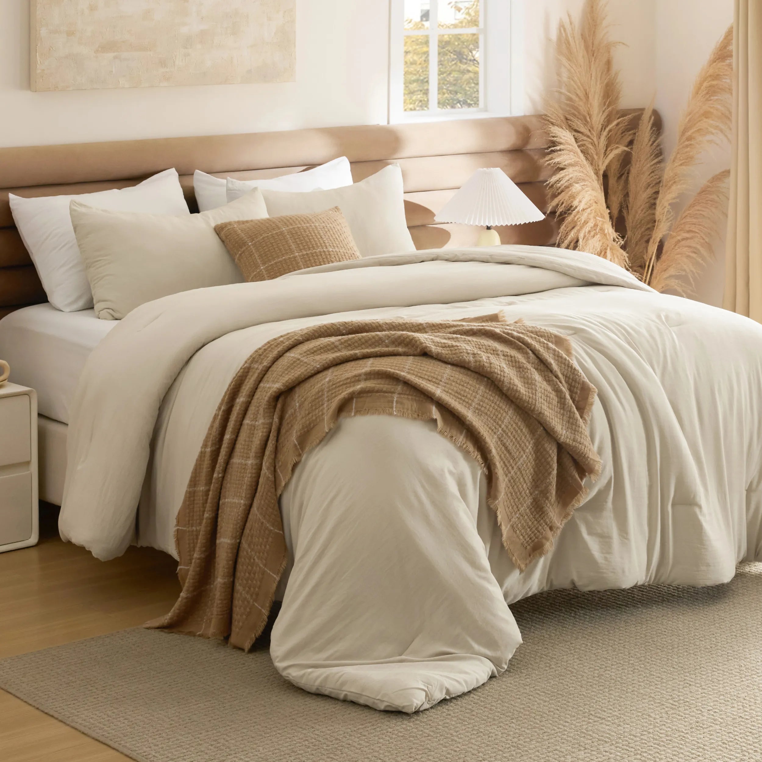 Pre-Washed Solid Comforter Set