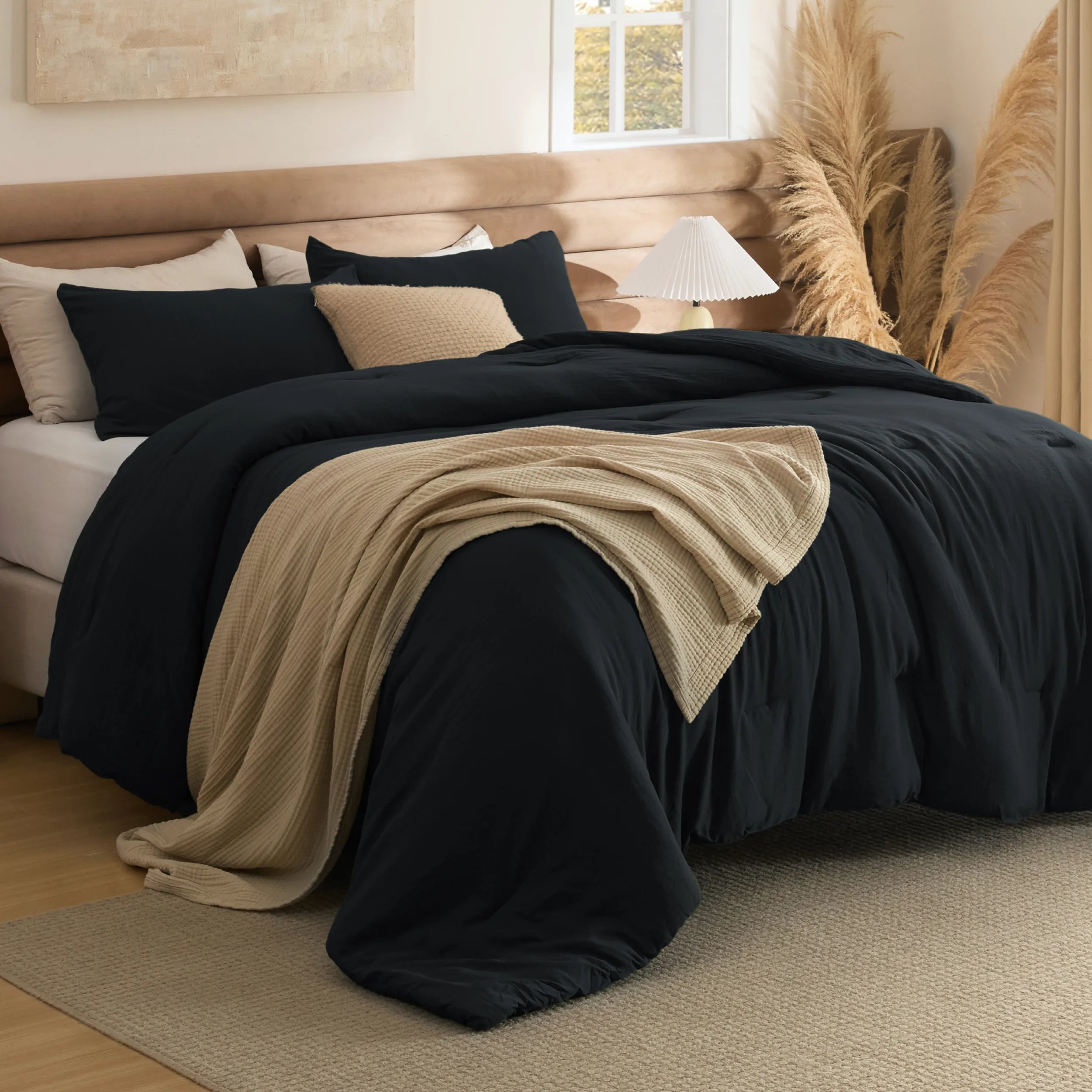 Pre-Washed Solid Comforter Set