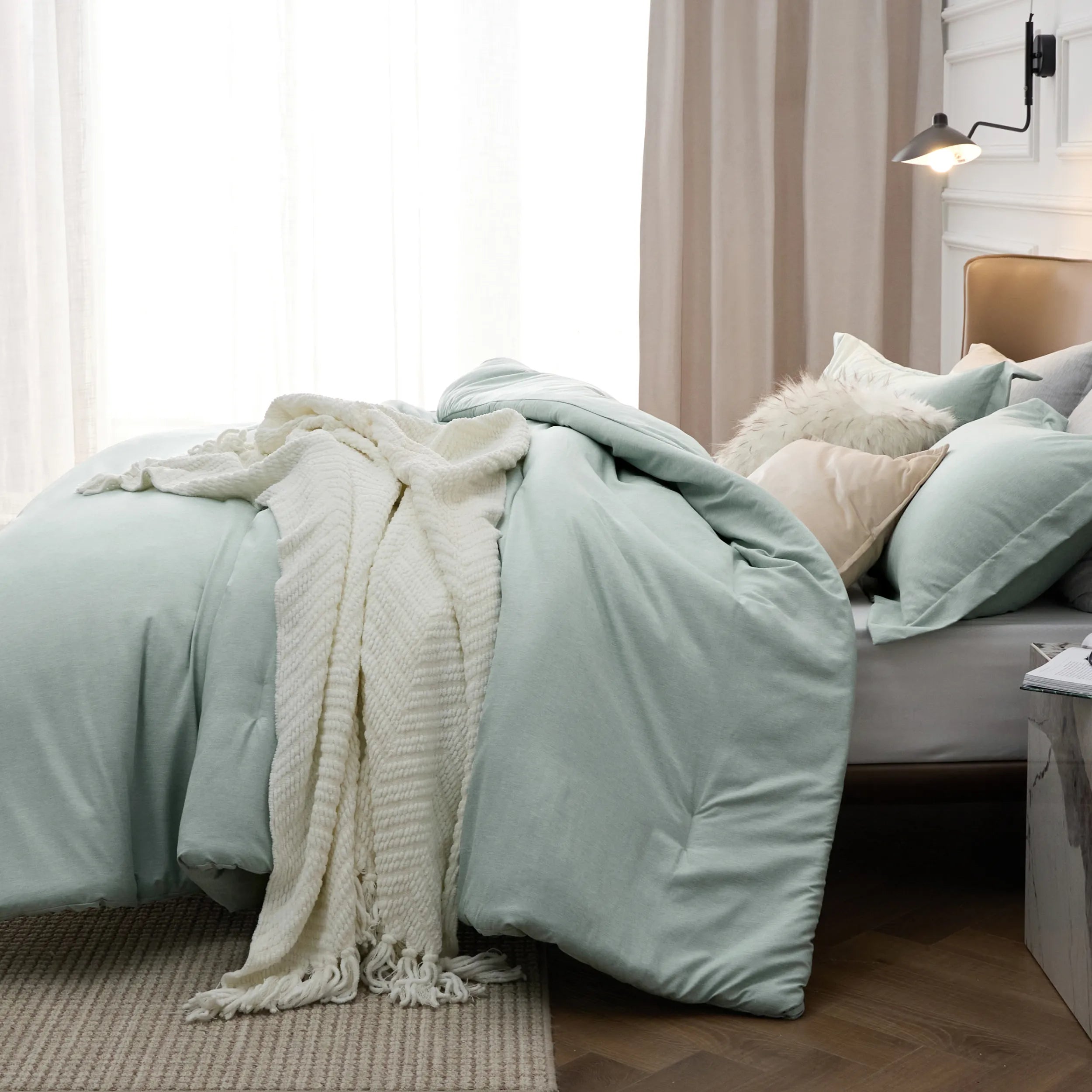 Cationic Dye Comforter Set - 100gsm