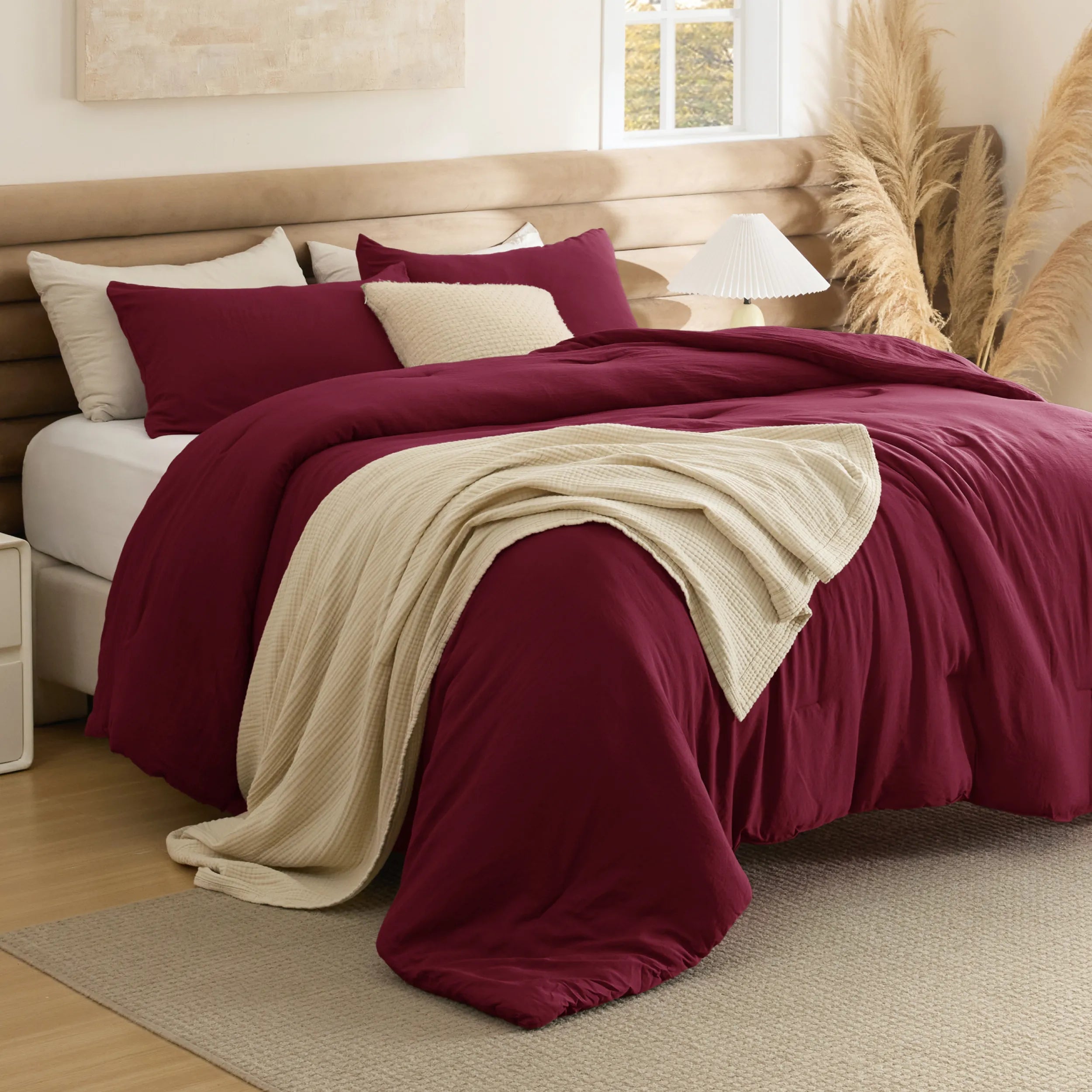 Pre-Washed Solid Comforter Set