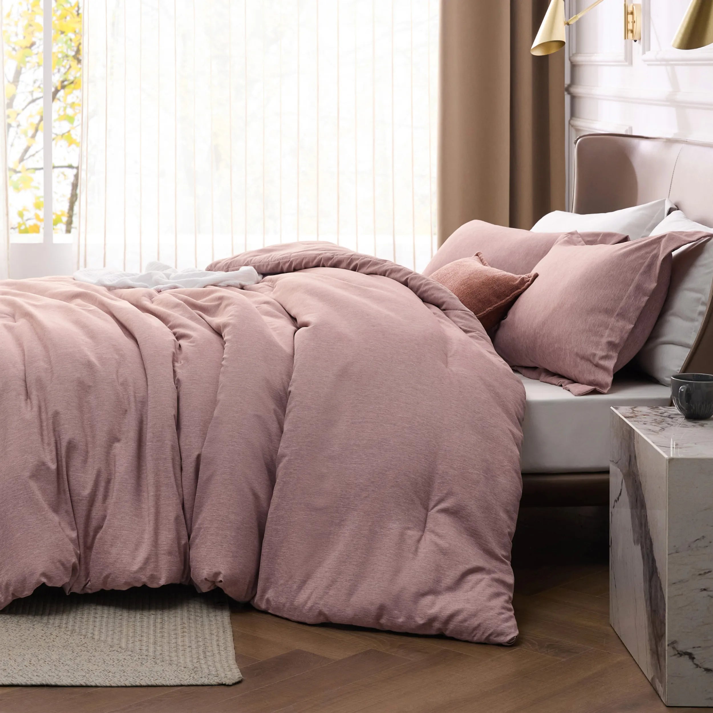 Cationic Dye Comforter Set - 100gsm
