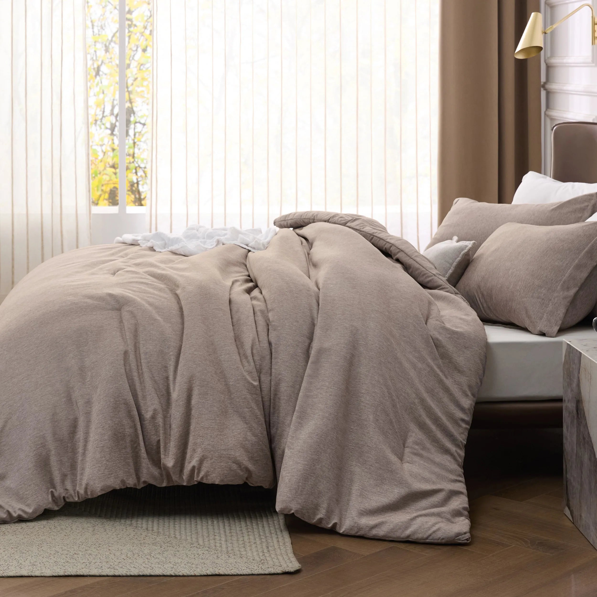 Cationic Dye Comforter Set - 100gsm