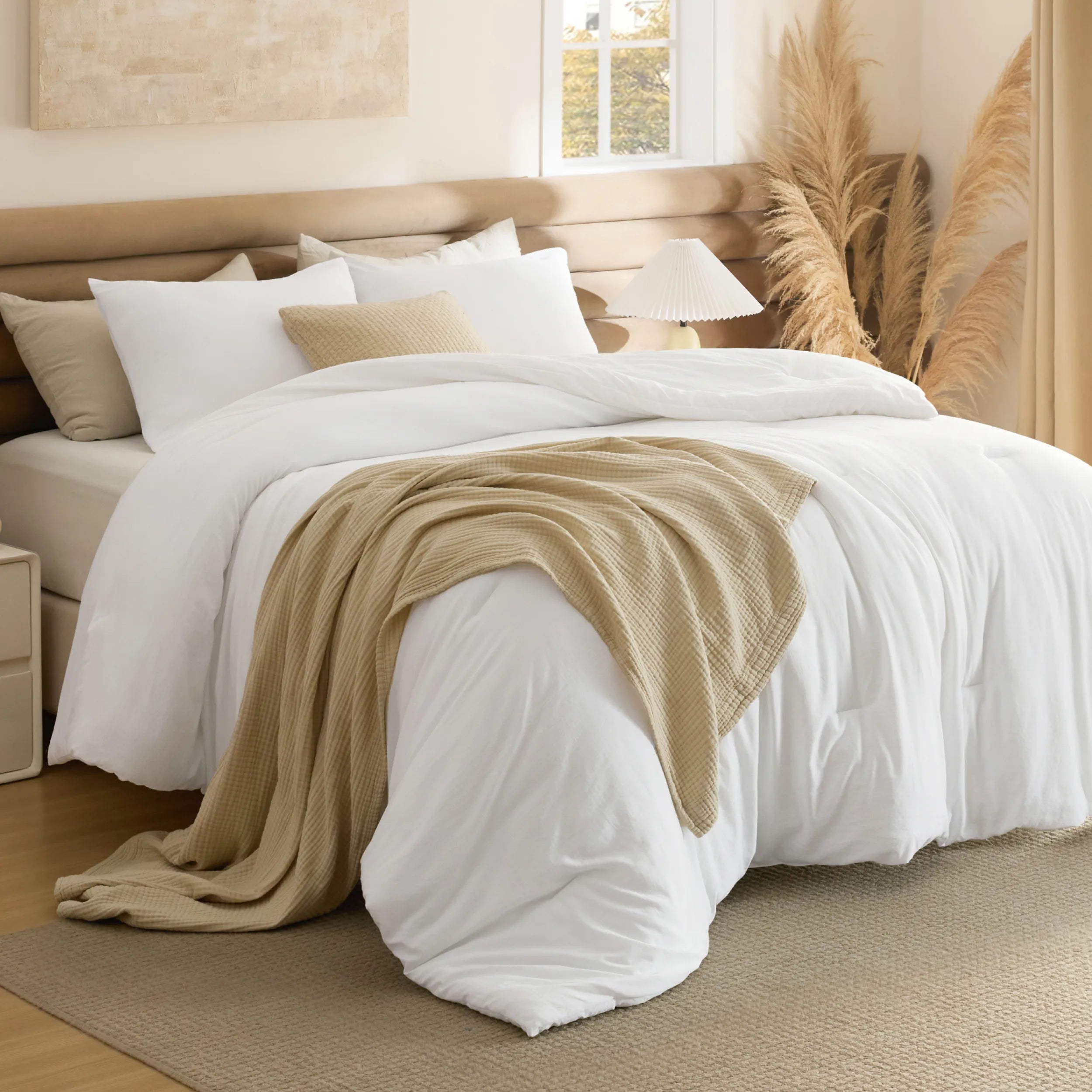 Pre-Washed Solid Comforter Set