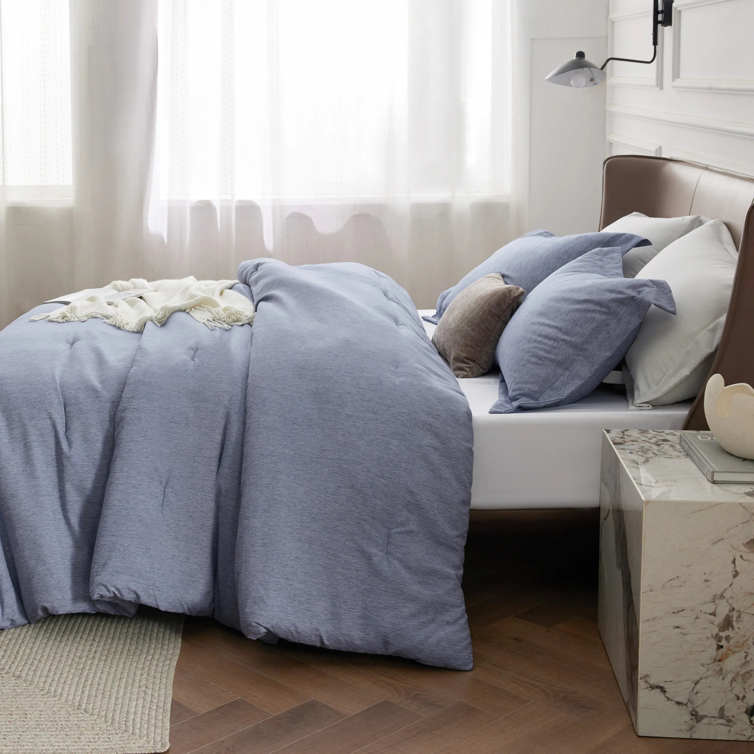 Cationic Dye Comforter Set - 100gsm