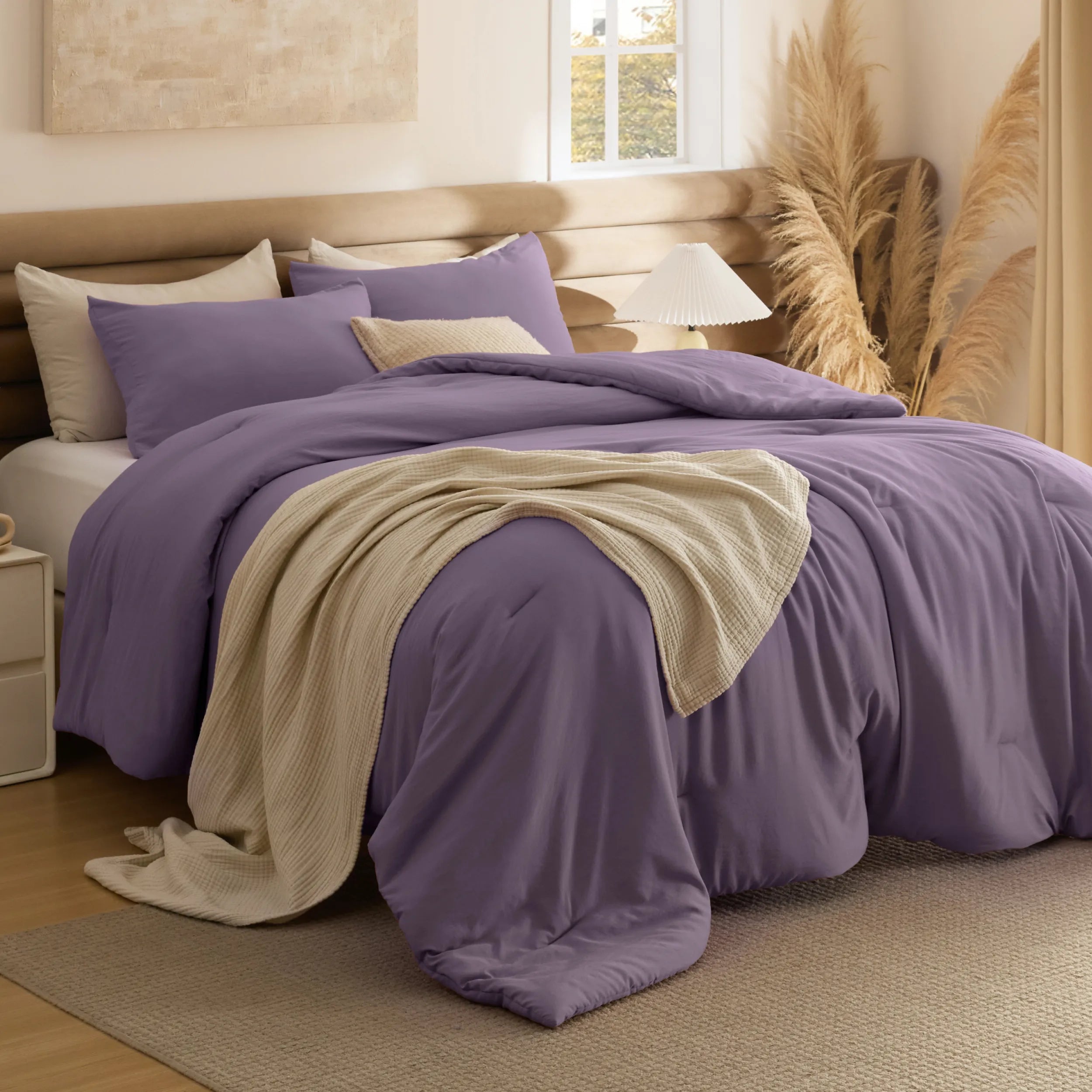 Pre-Washed Solid Comforter Set