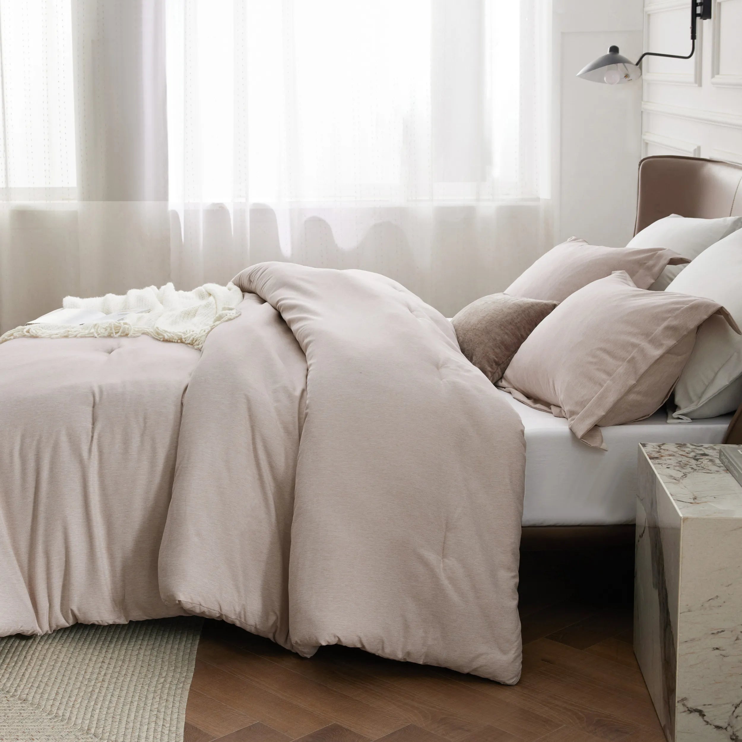Cationic Dye Comforter Set - 100gsm