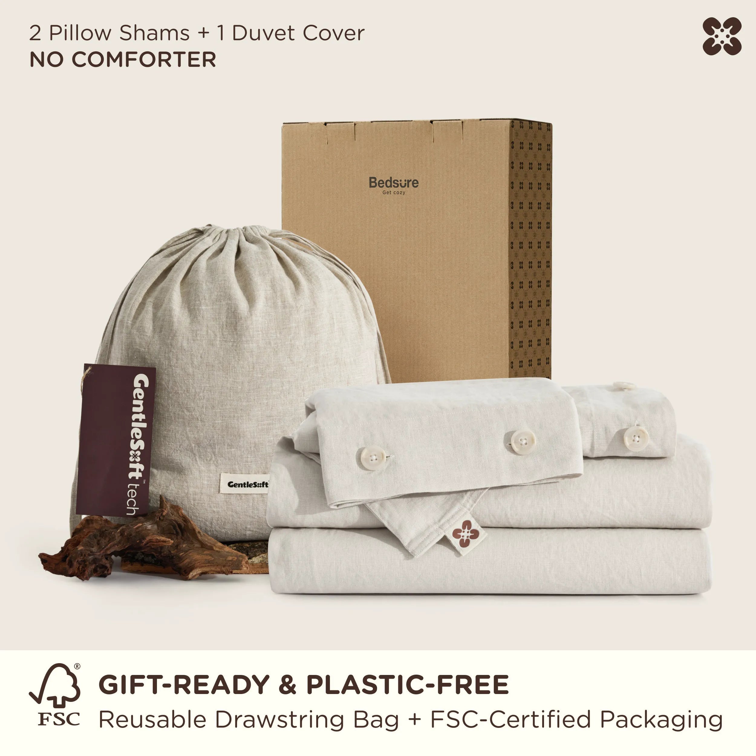 PureWoven™ Washed Linen Duvet Cover Set