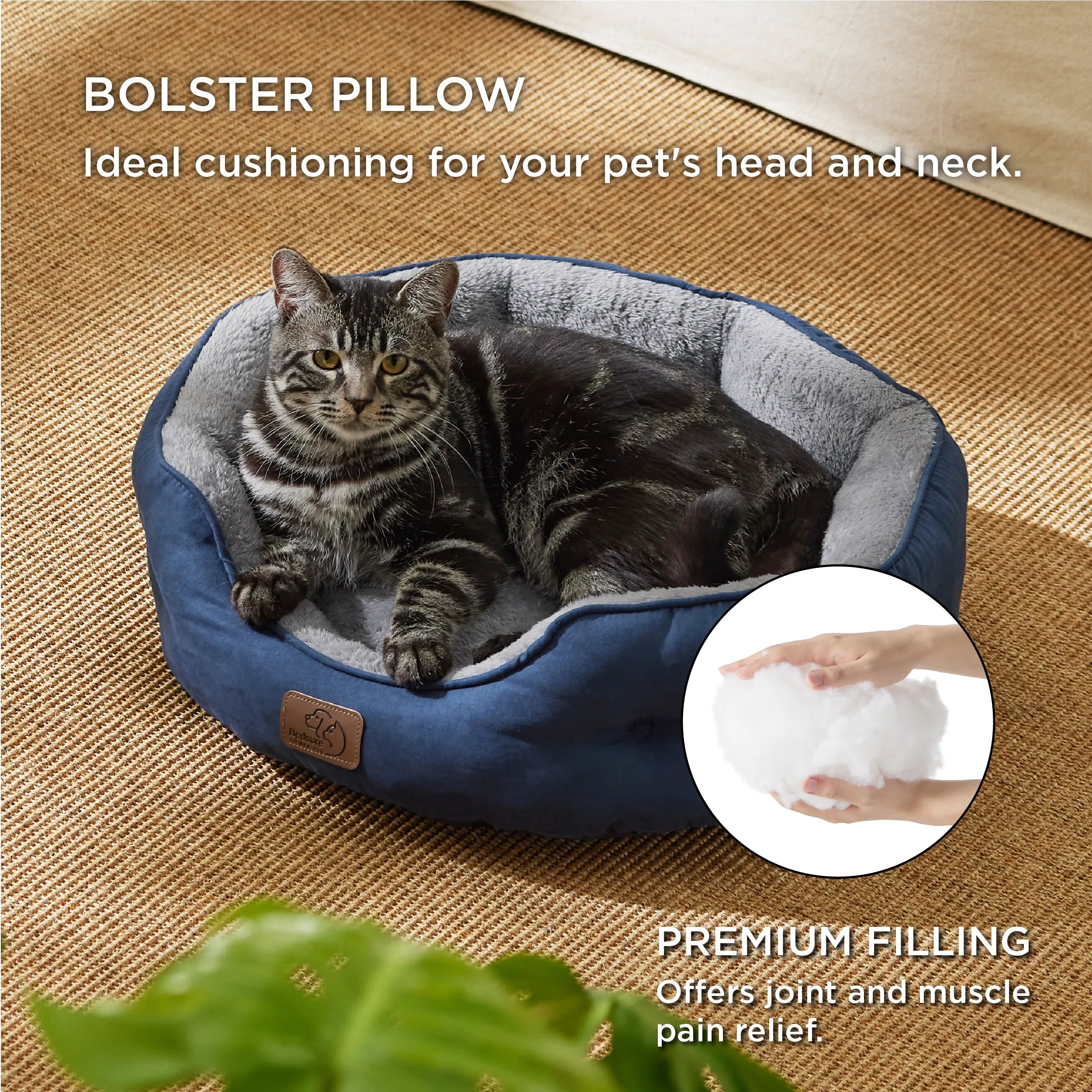 Round Solid Pet Bed