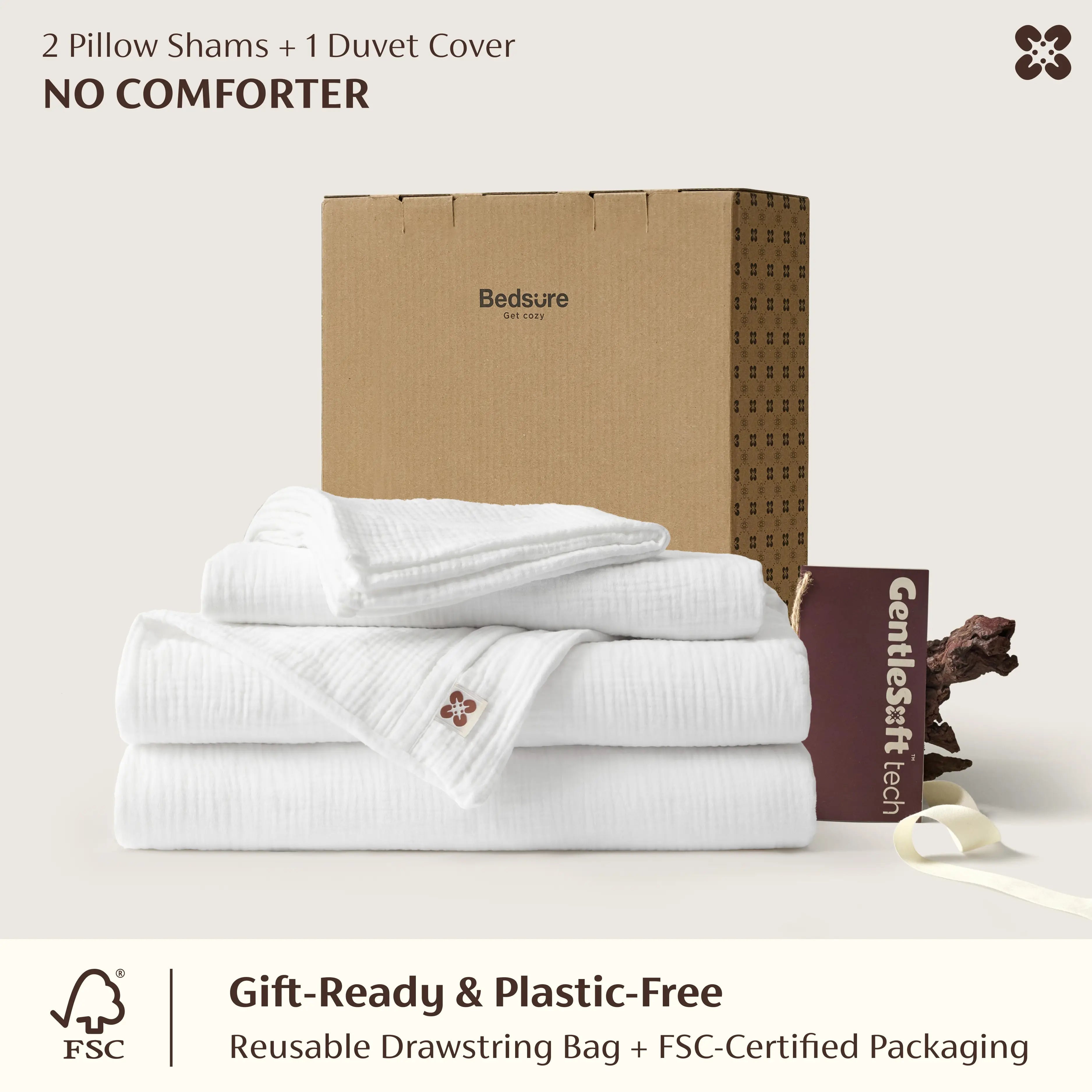 PureWoven™ Triple-Layer Cotton Gauze Duvet Cover Set