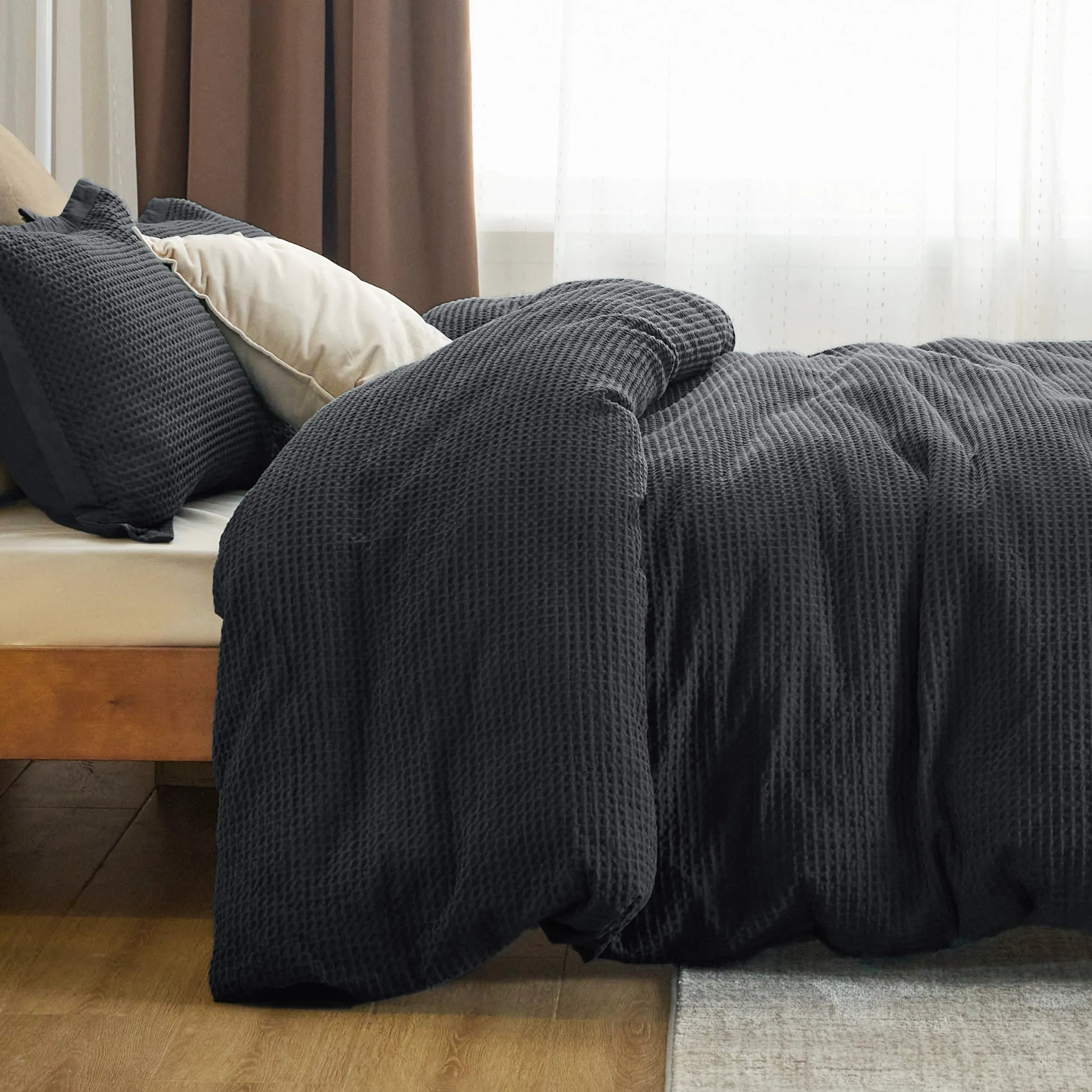 PureWoven™ Cotton Waffle Duvet Cover Set