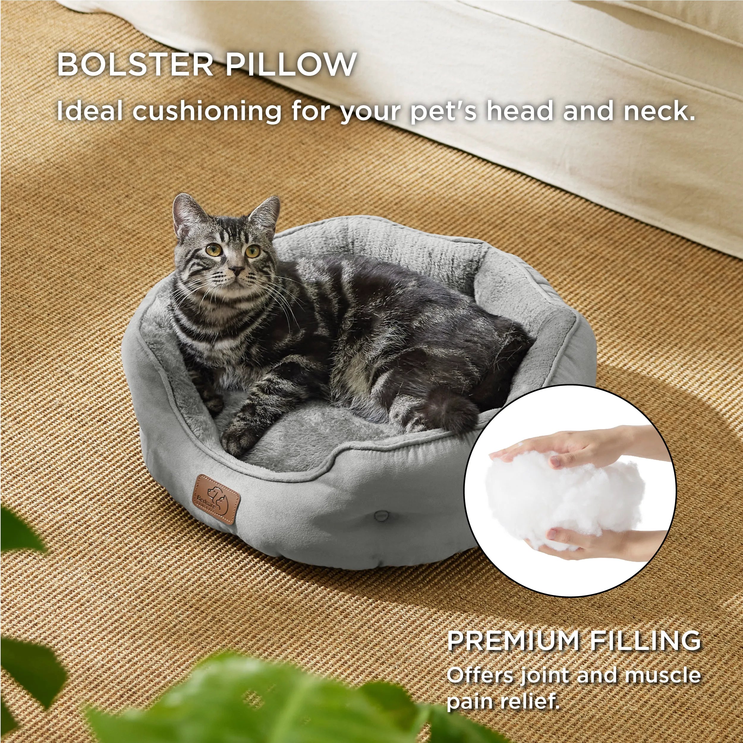 Round Solid Pet Bed