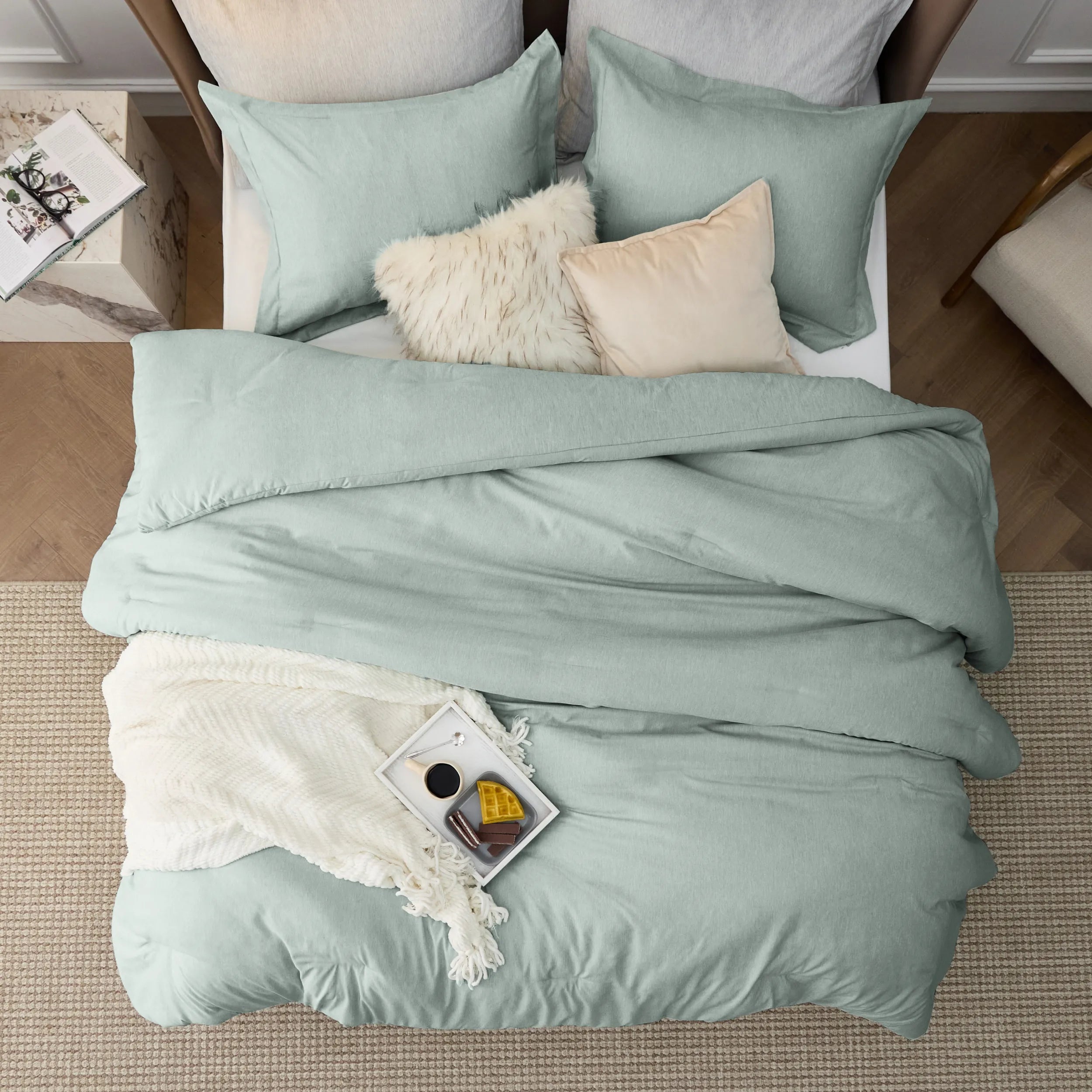 Cationic Dye Comforter Set - 100gsm