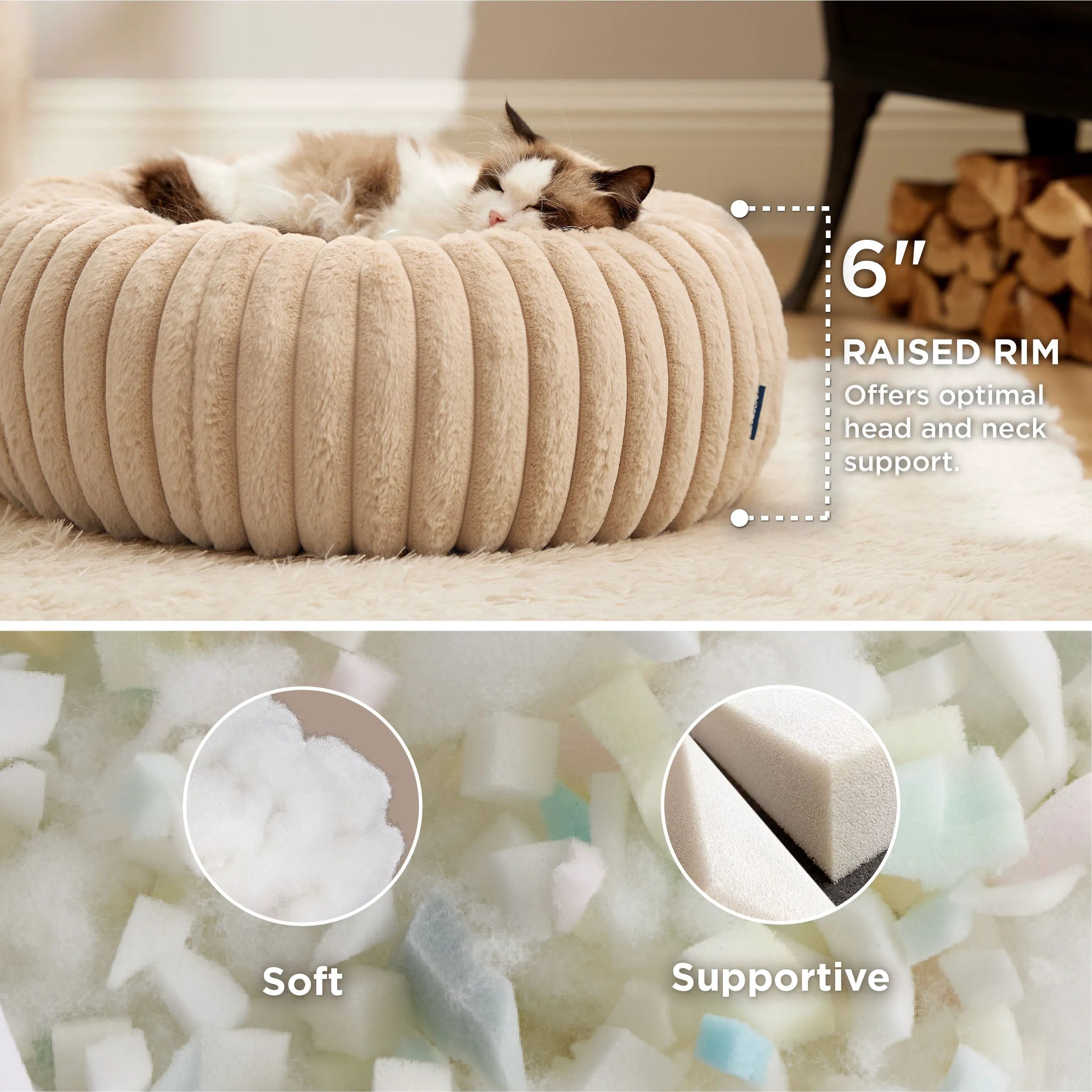 ComfyFleece™ Donut Dog Bed