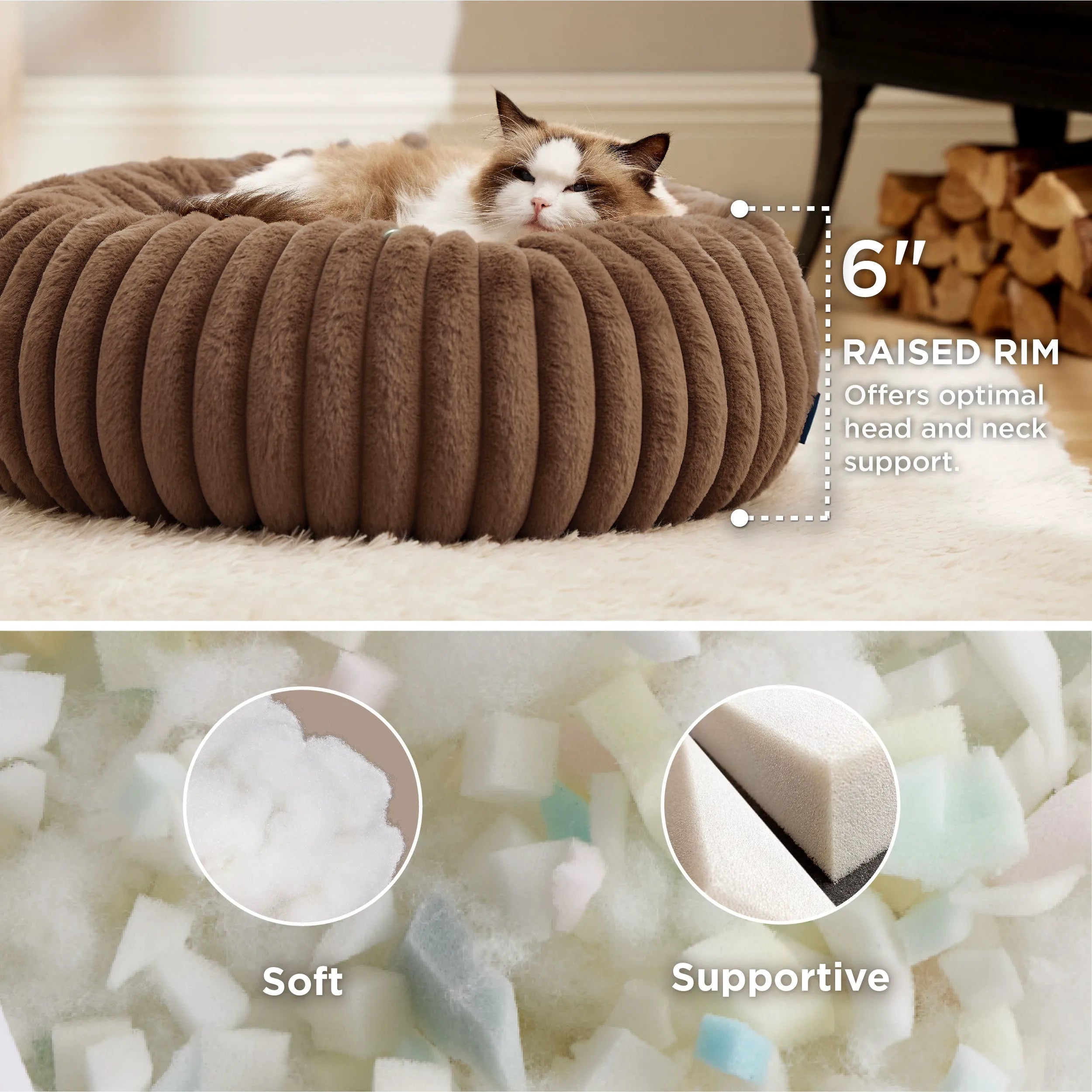 ComfyFleece™ Donut Dog Bed