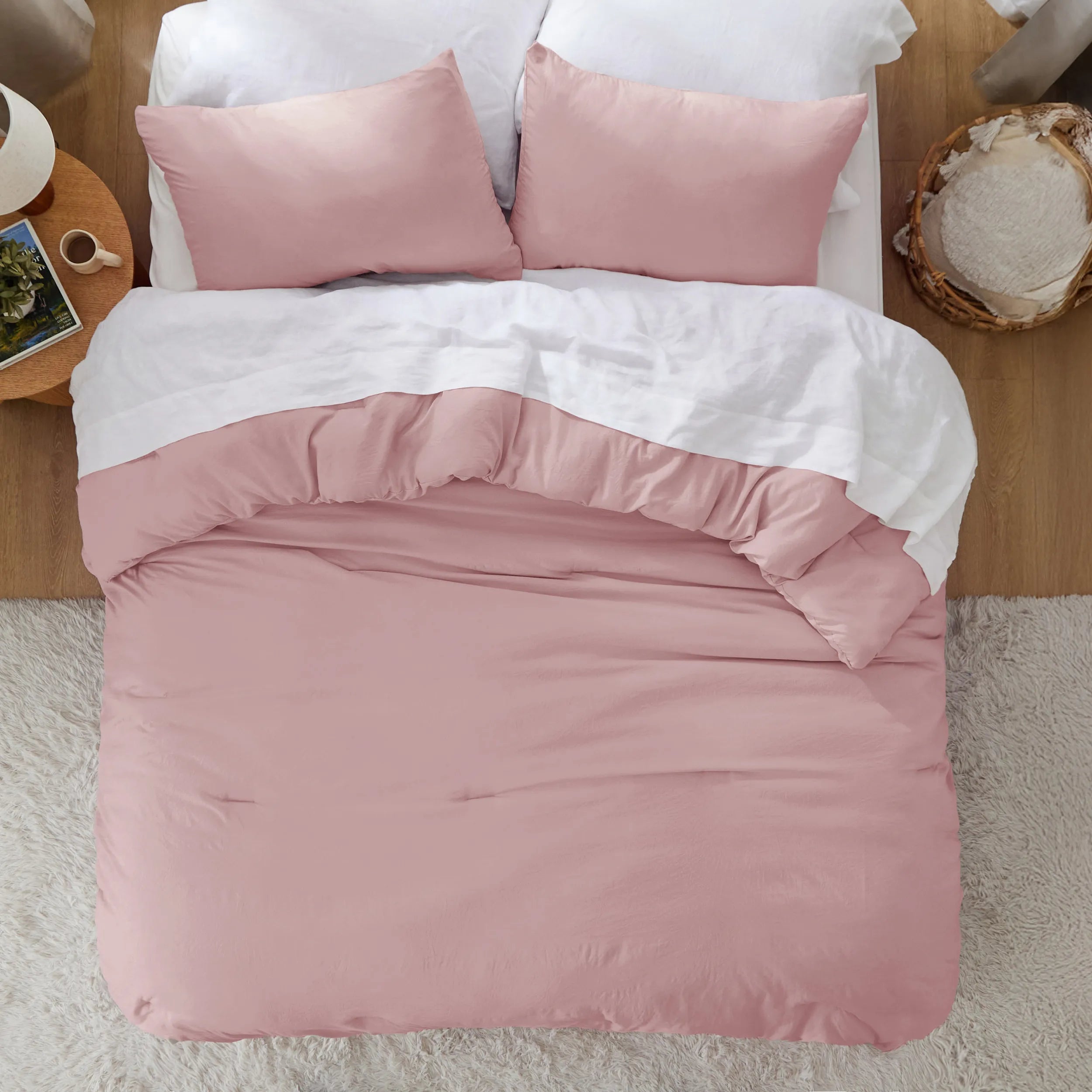 Pre-Washed Solid Comforter Set