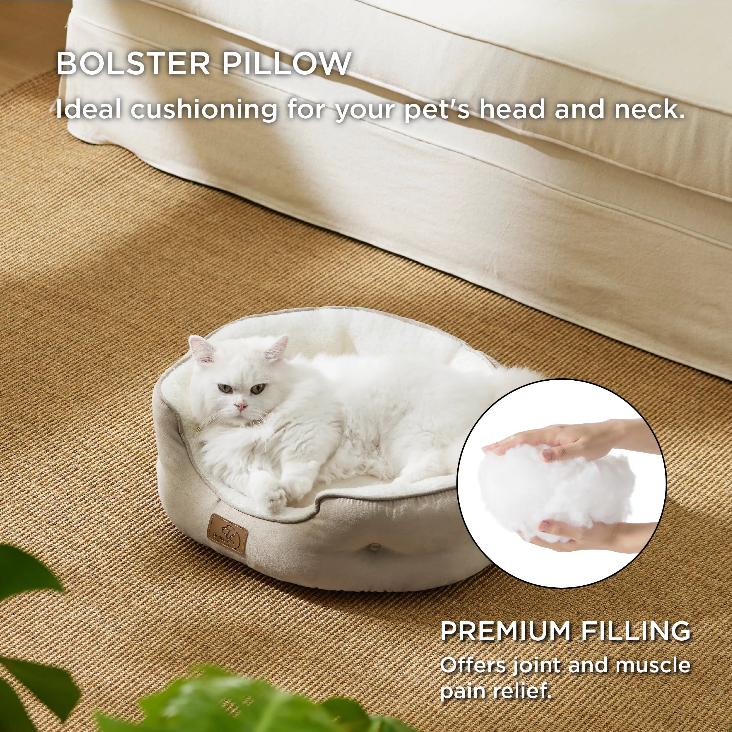 Round Solid Pet Bed