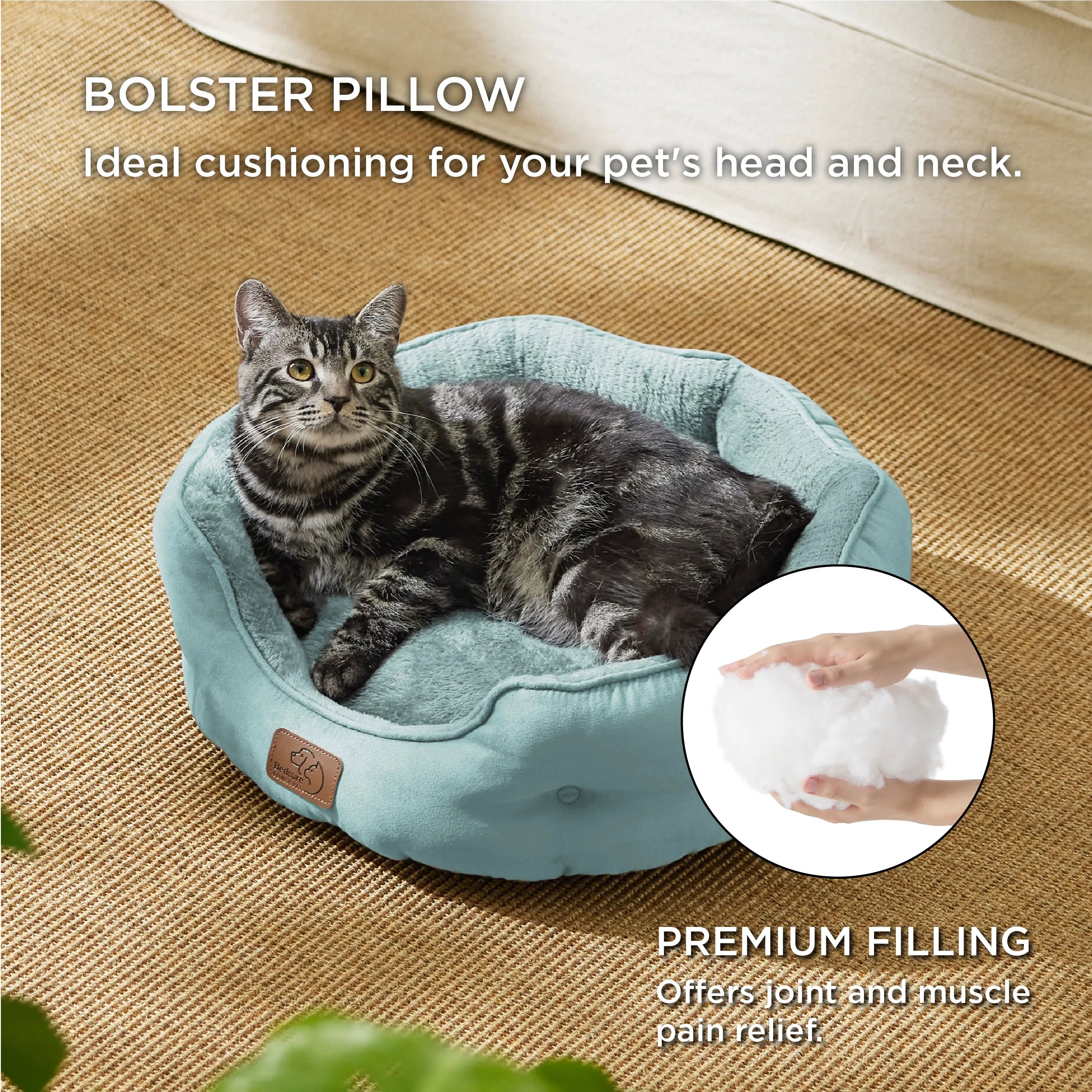 Round Solid Pet Bed