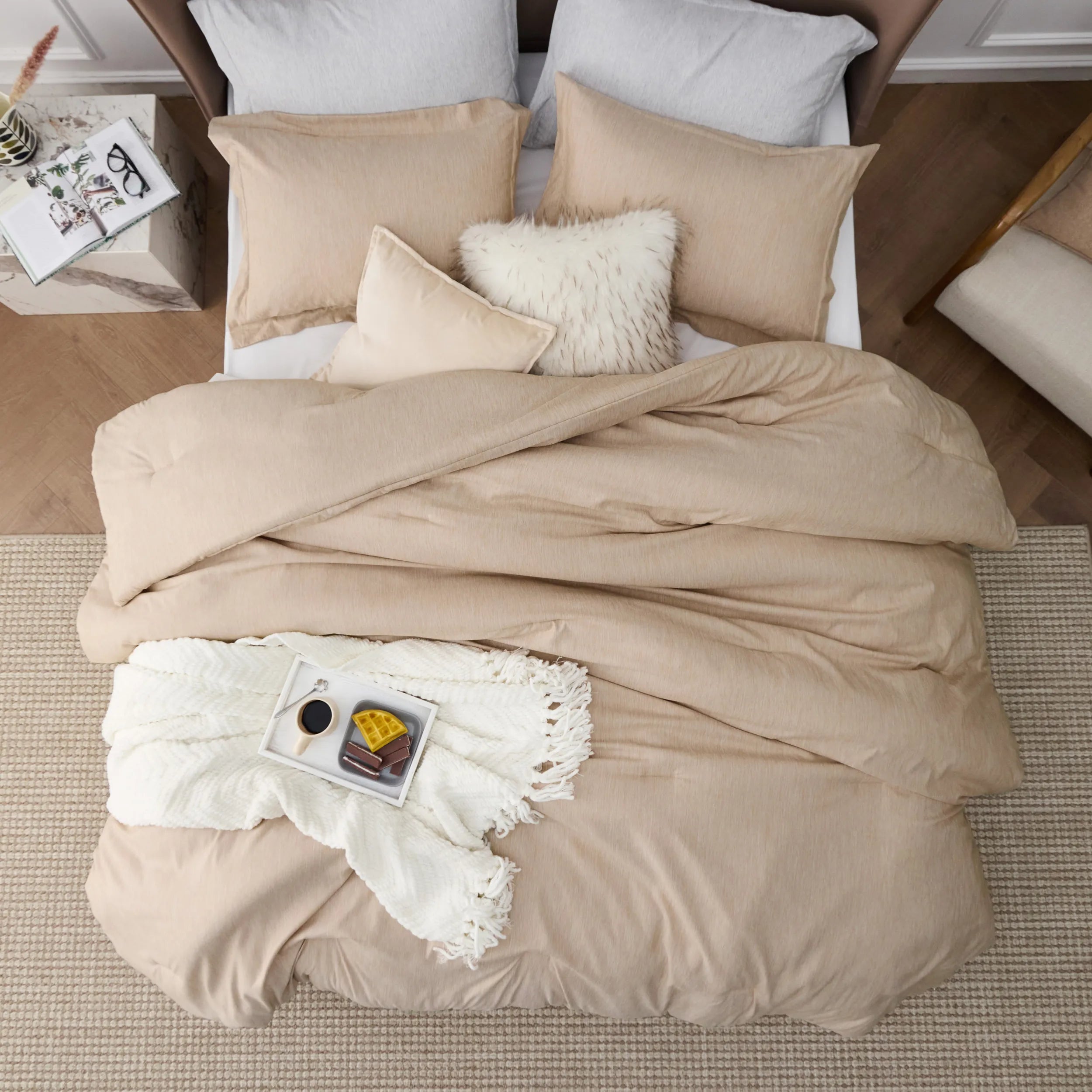 Cationic Dye Comforter Set - 100gsm