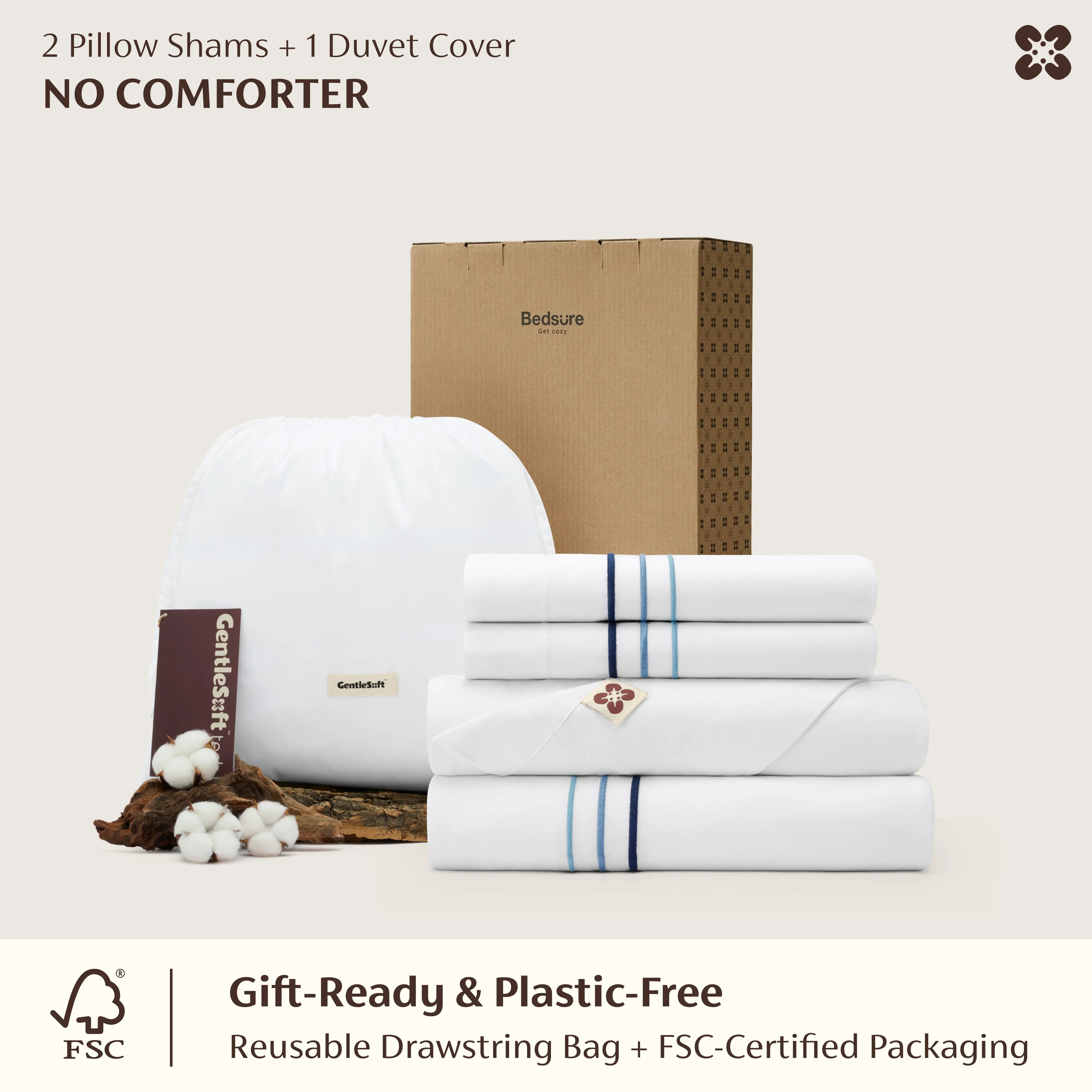 PureWoven™ Giza Egyptian Cotton Duvet Cover Set