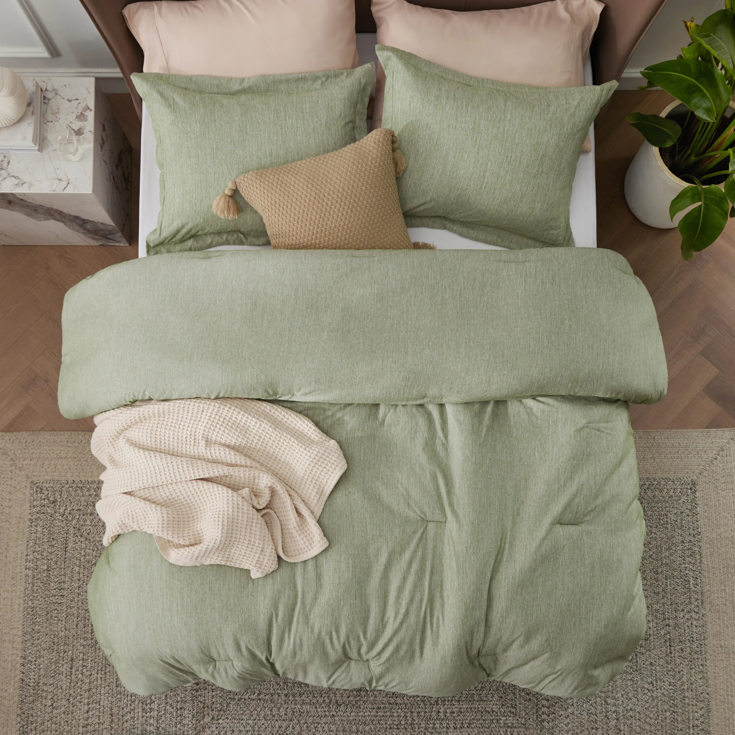 Cationic Dye Comforter Set - 100gsm