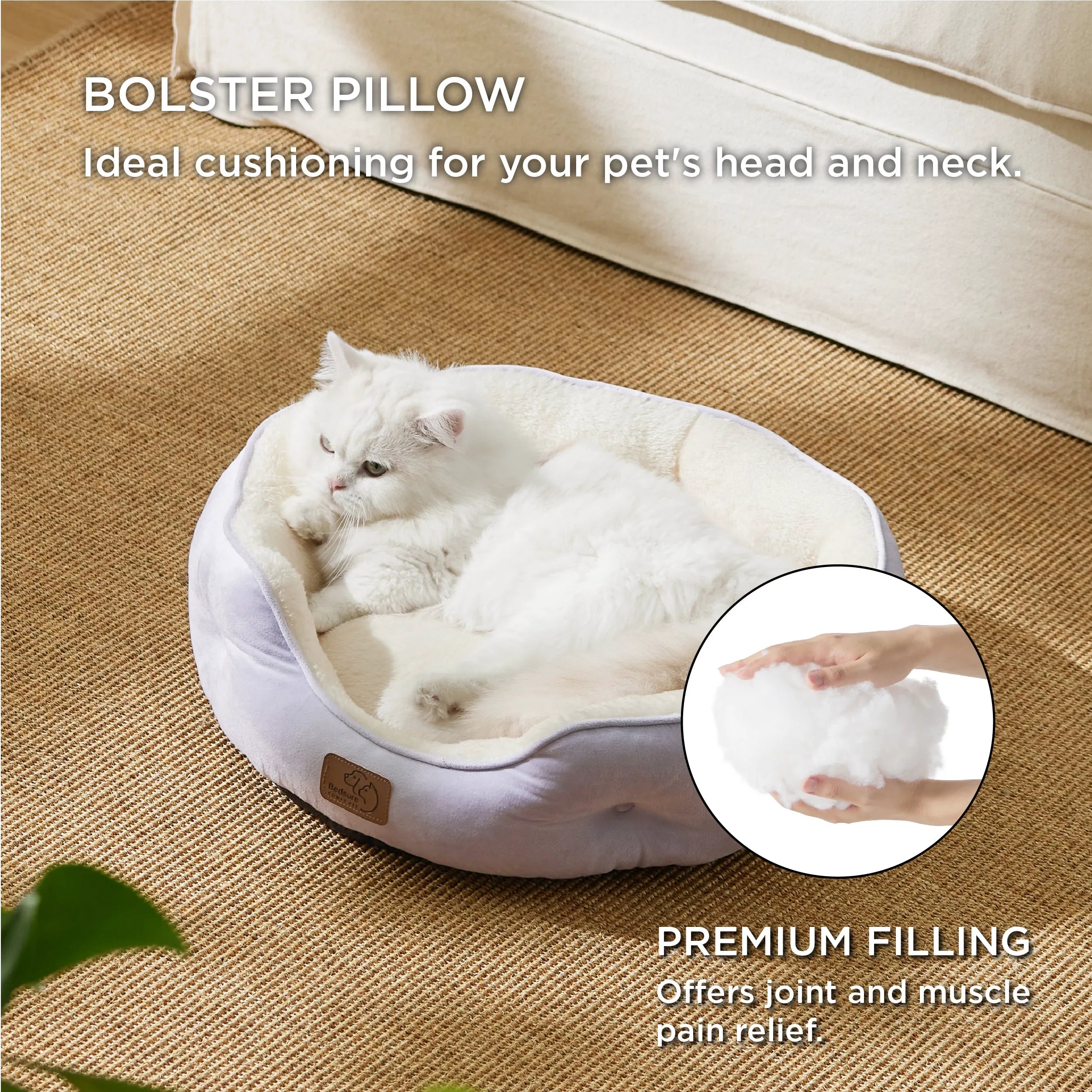 Round Solid Pet Bed
